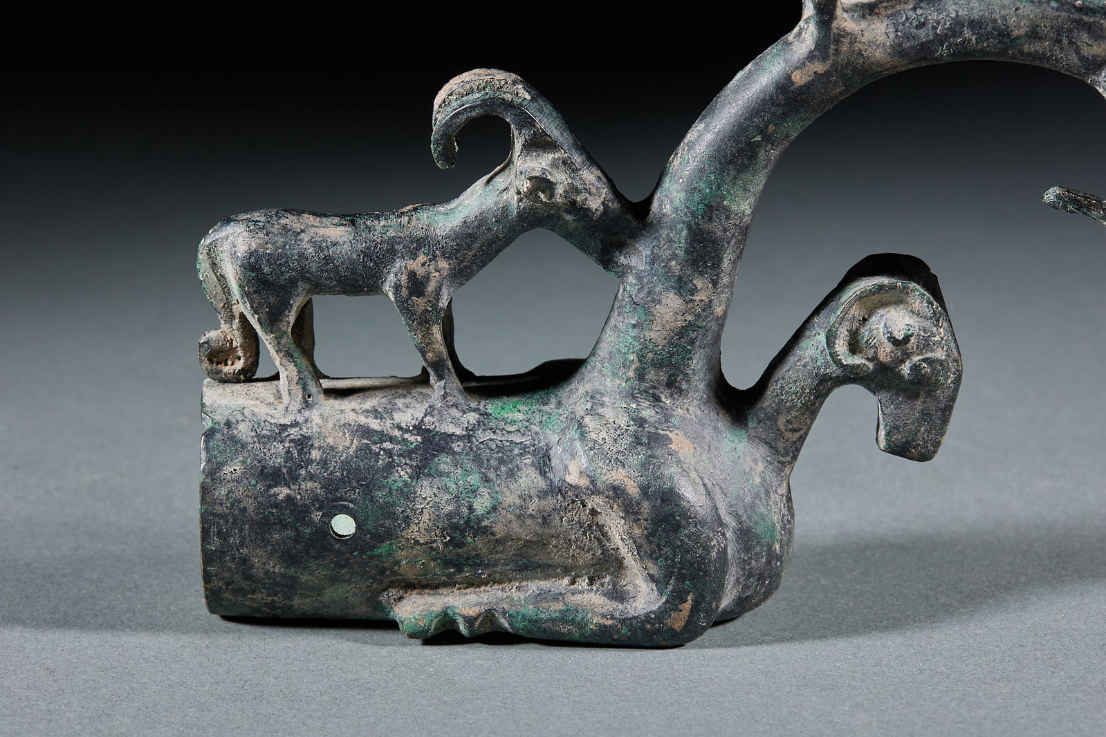 Three-Ram Staff Finial - 9