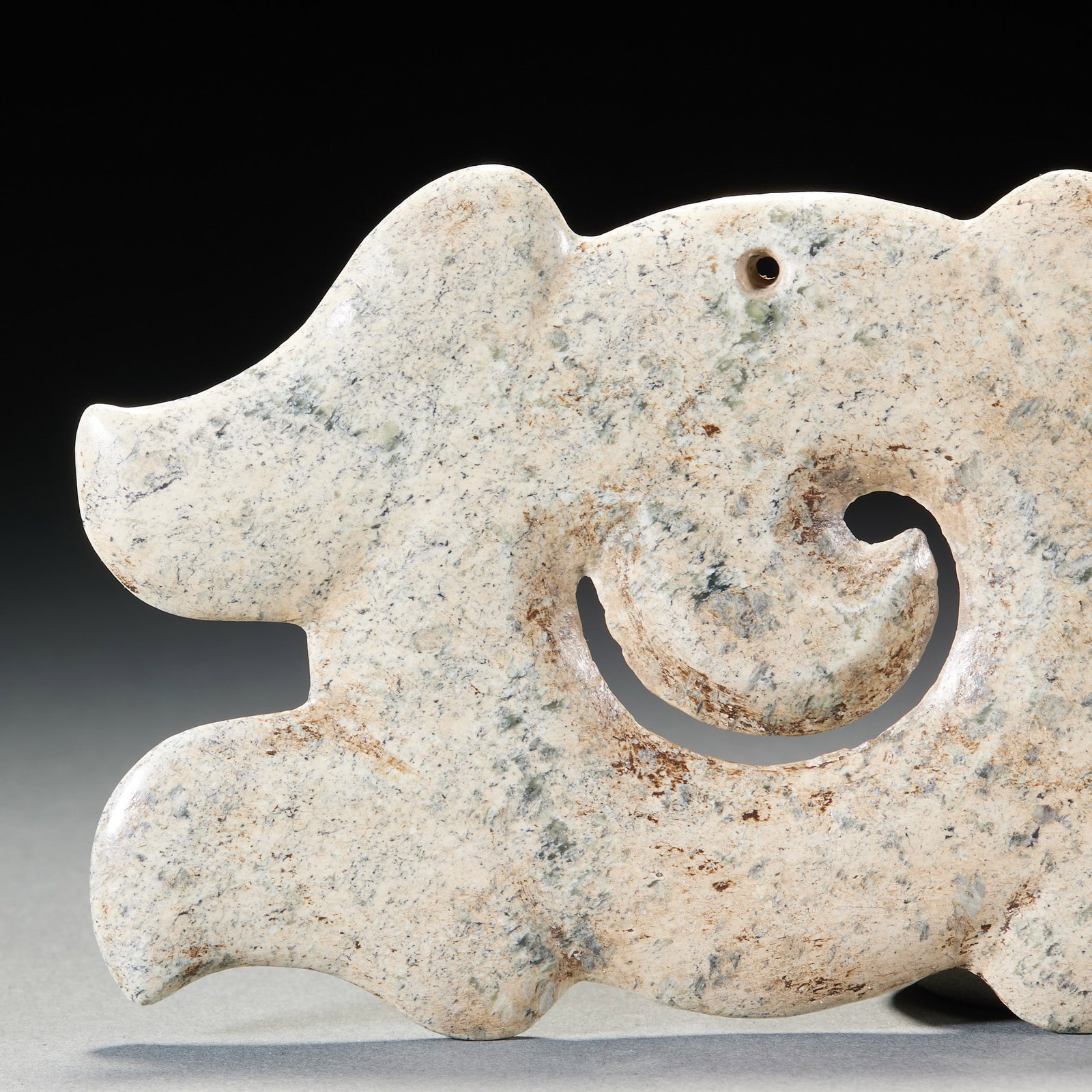 Jade Hooked-Cloud Pendant - 2