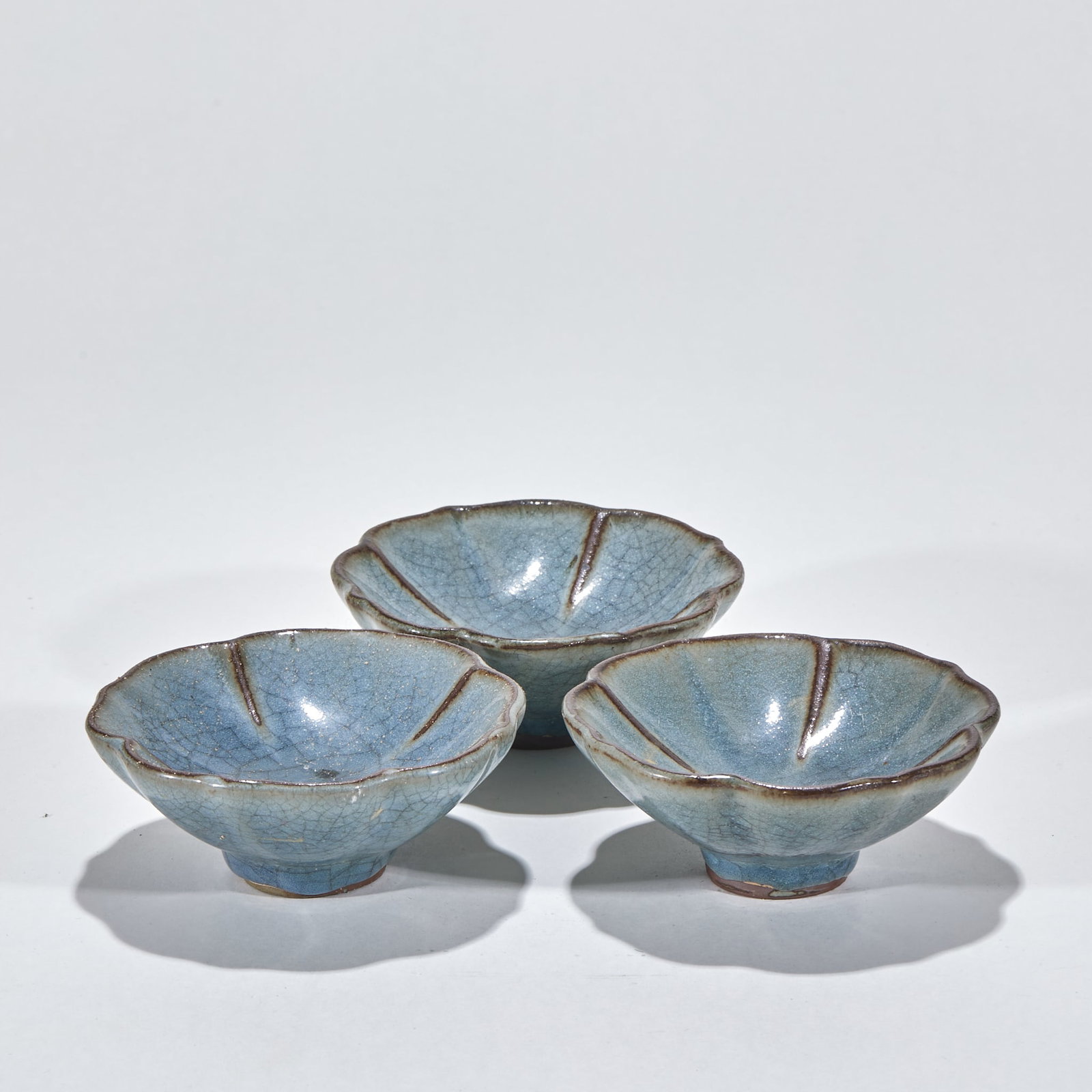 Ru Kiln Tea Cups, Set of Three (1 of 4)