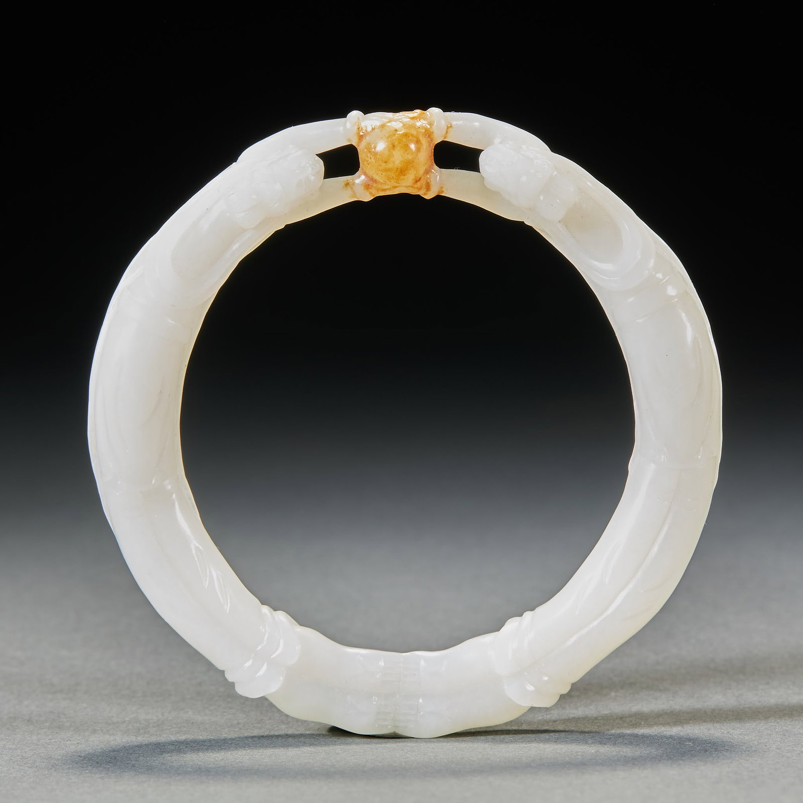 Hetian Jade Openwork Apsaras Bangle (1 of 10)