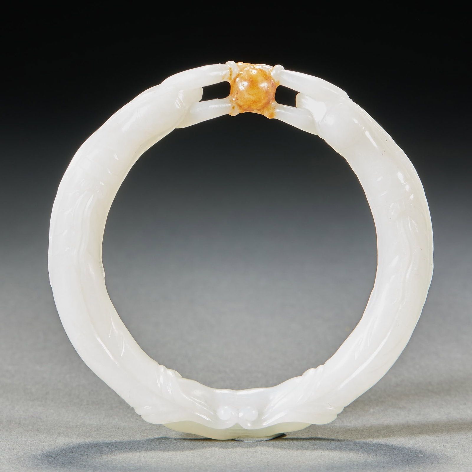 Hetian Jade Openwork Apsaras Bangle - 6