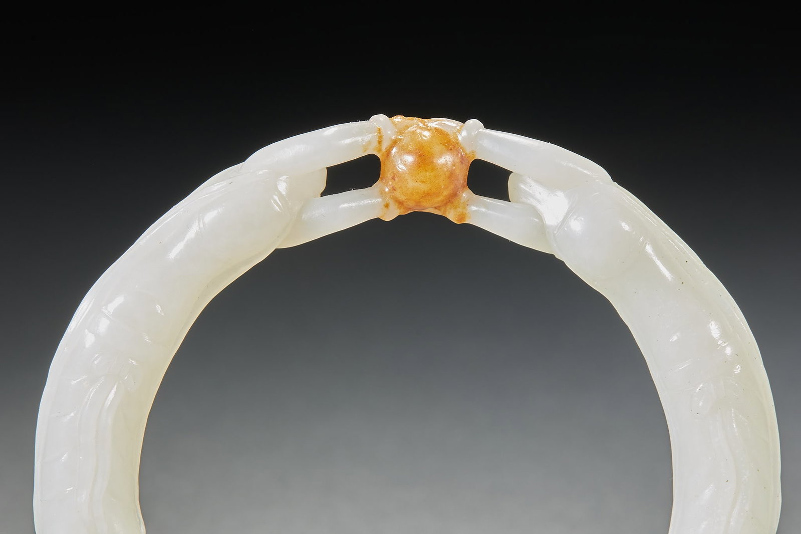 Hetian Jade Openwork Apsaras Bangle - 7