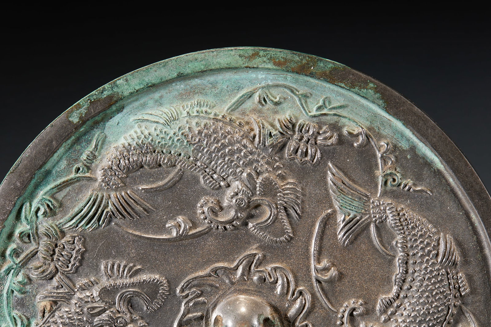 Pre-Ming Four-Fish Bronze Mirror - 2