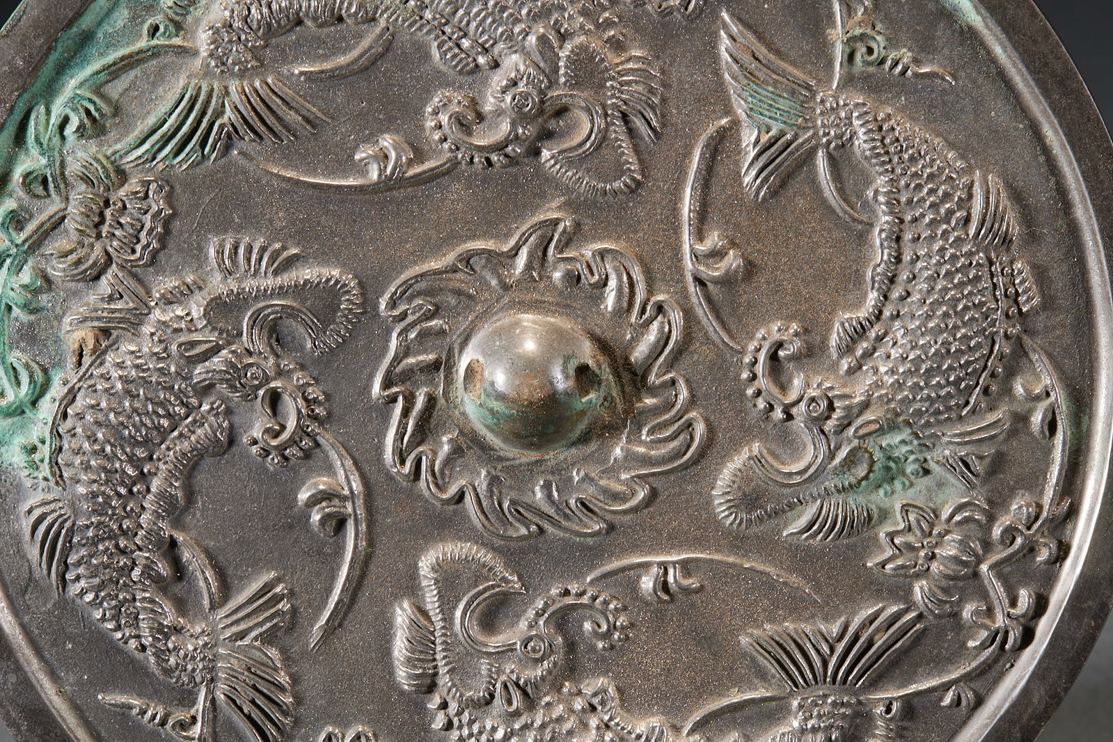 Pre-Ming Four-Fish Bronze Mirror - 3