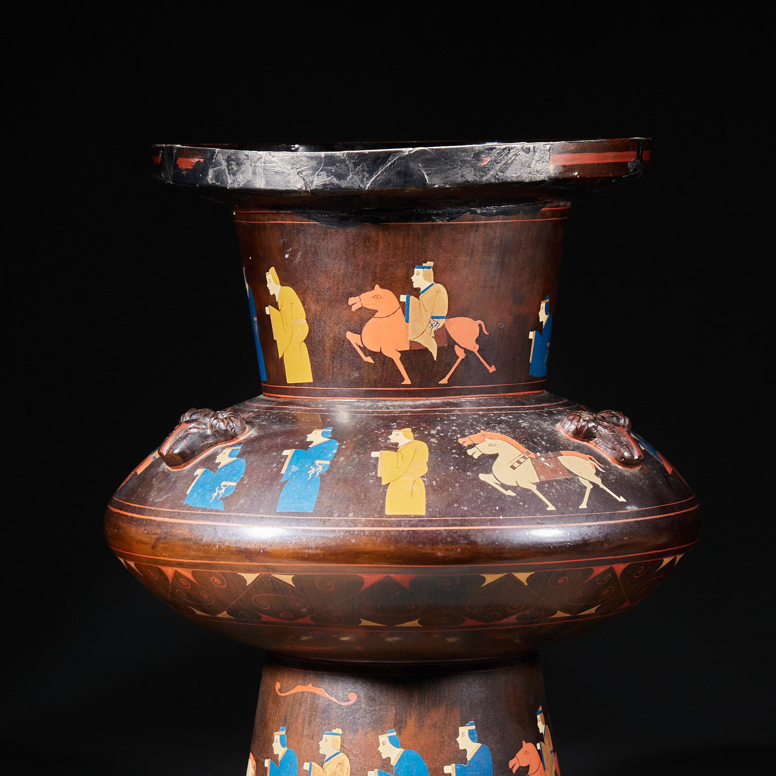 Lacquer Figure Display Vase - 11