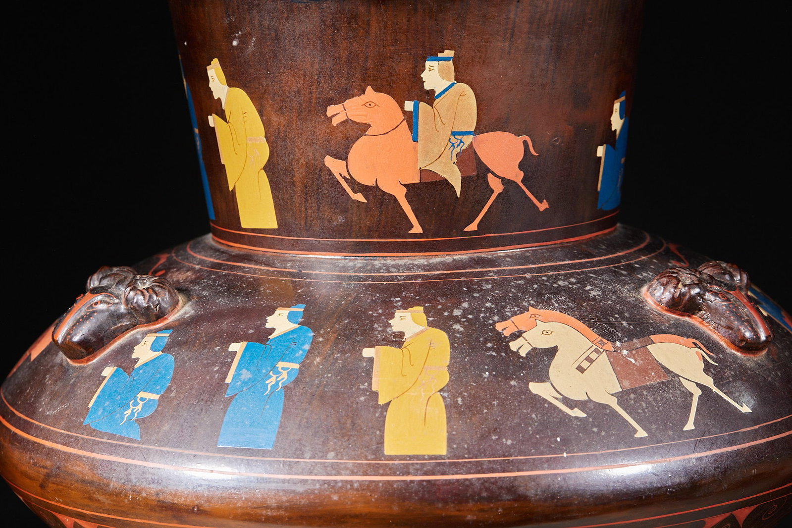 Lacquer Figure Display Vase - 13