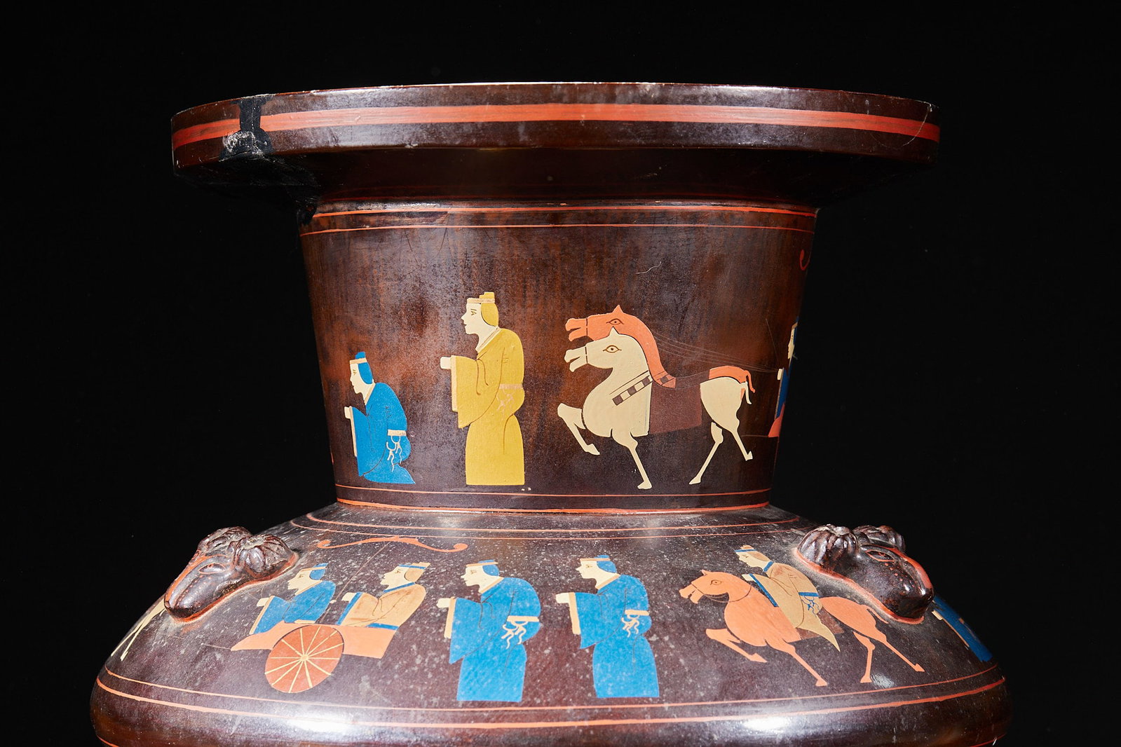 Lacquer Figure Display Vase - 2