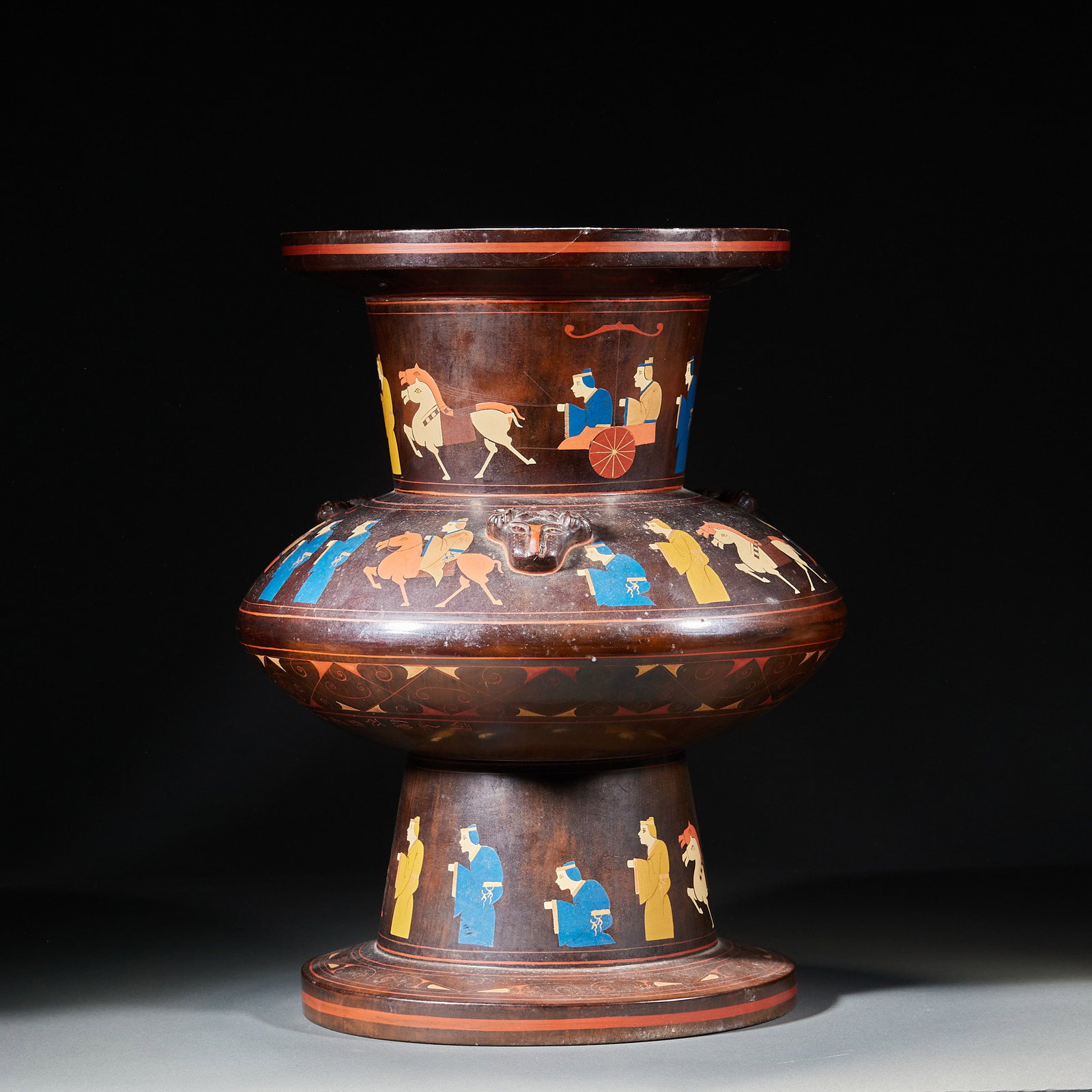 Lacquer Figure Display Vase - 5