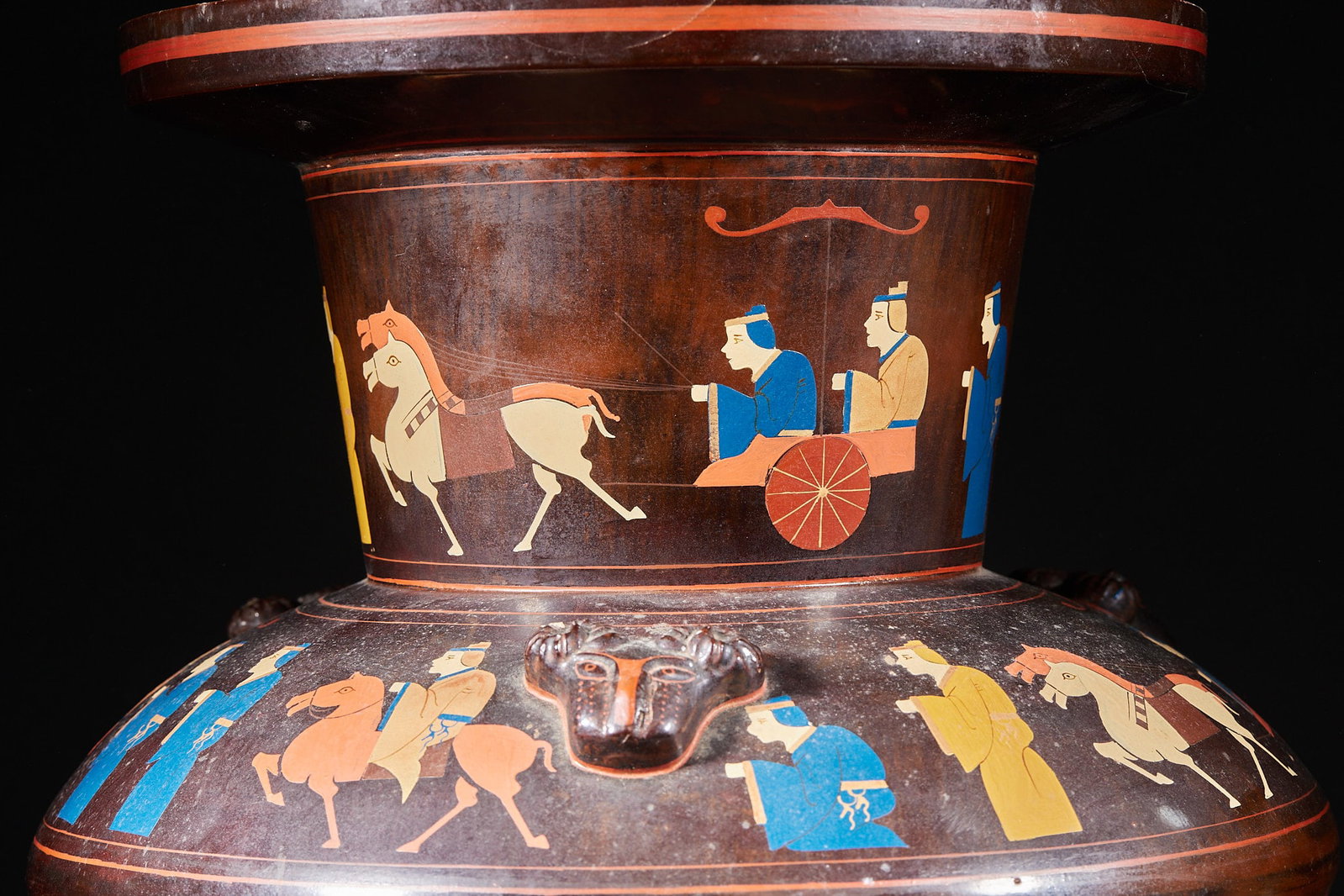 Lacquer Figure Display Vase - 6