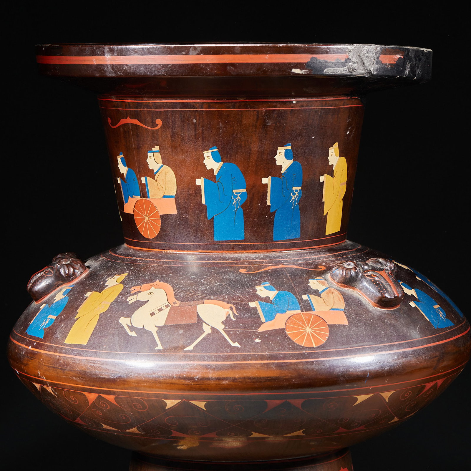 Lacquer Figure Display Vase - 9