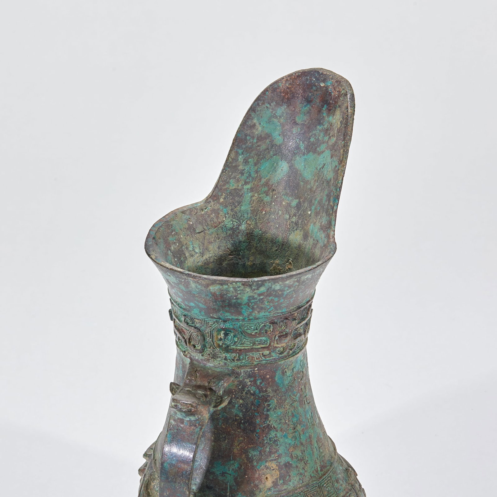 Pre-Ming Copper Tripod Jue Cup - 9