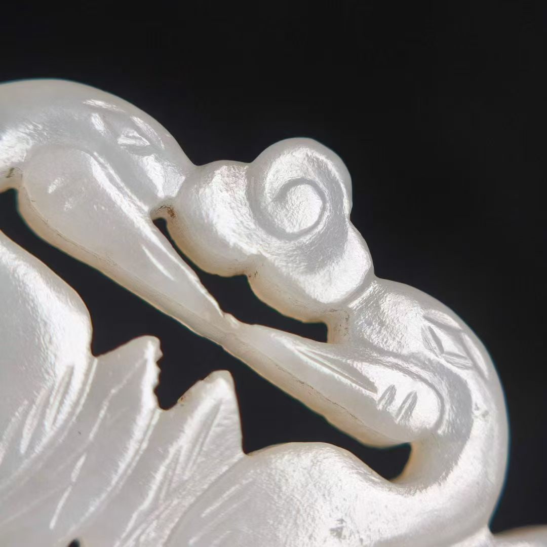 Goose-Form Jade Pendant - 4