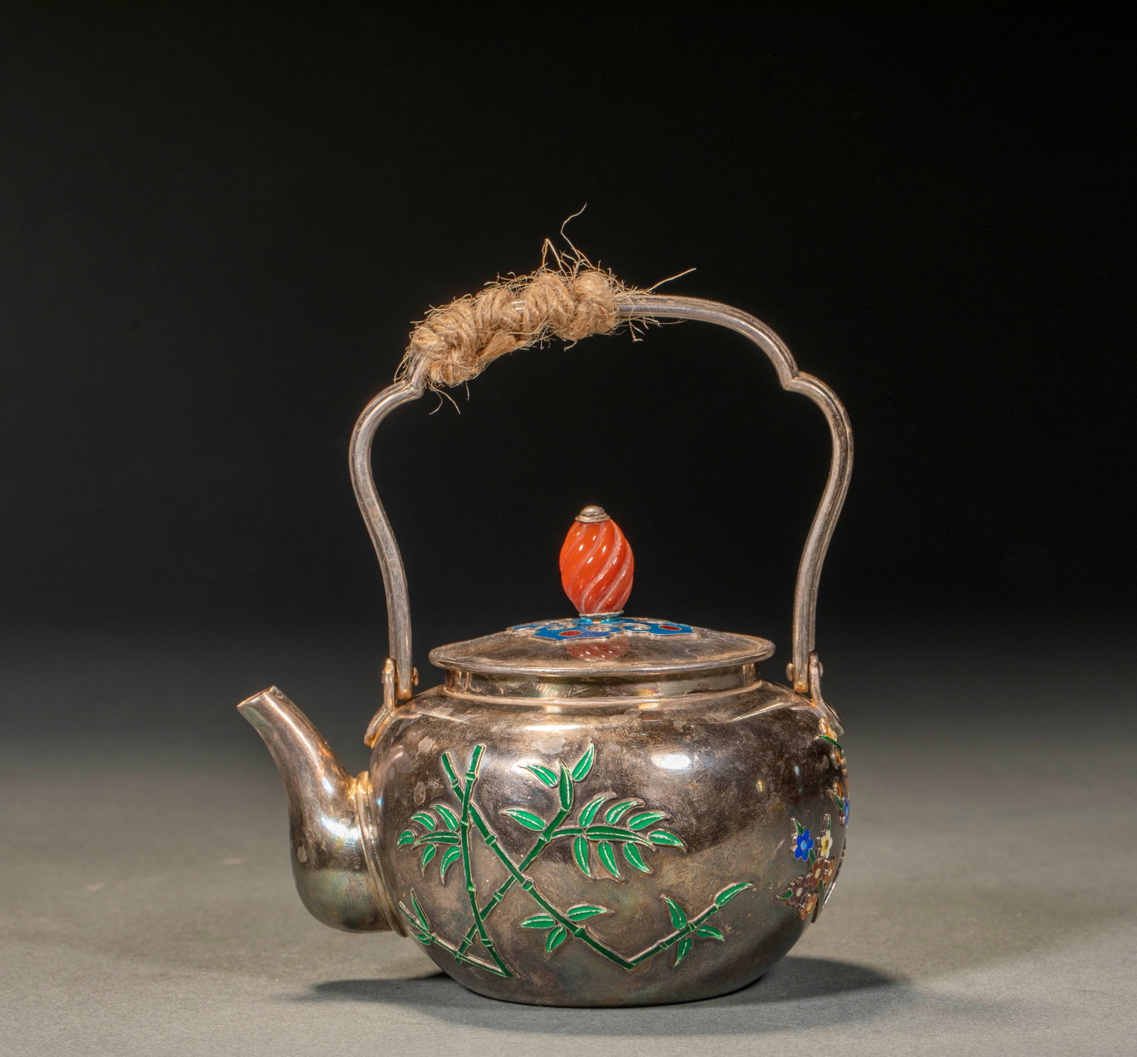 Qing Silver 'Three Friends of Winter' Ewer (1 of 10)