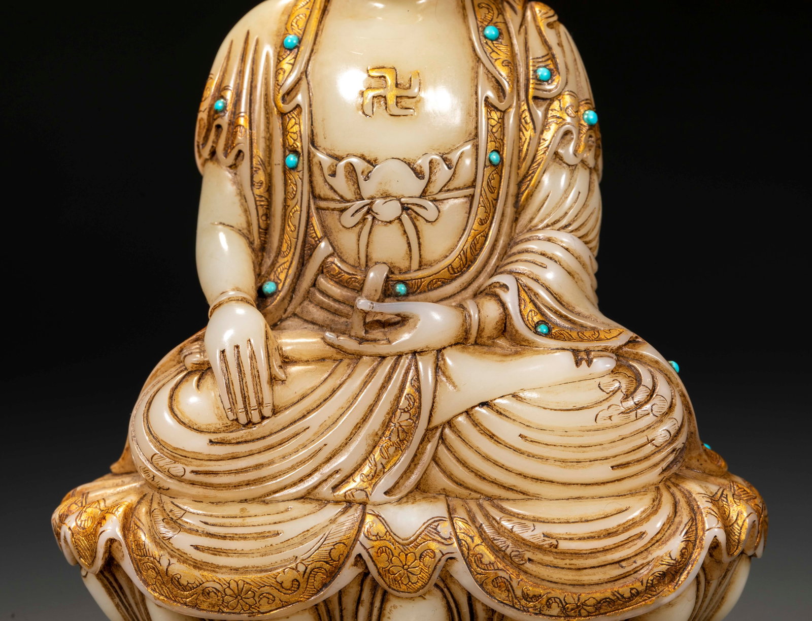 Qing Shoushan Stone Buddha Image - 3