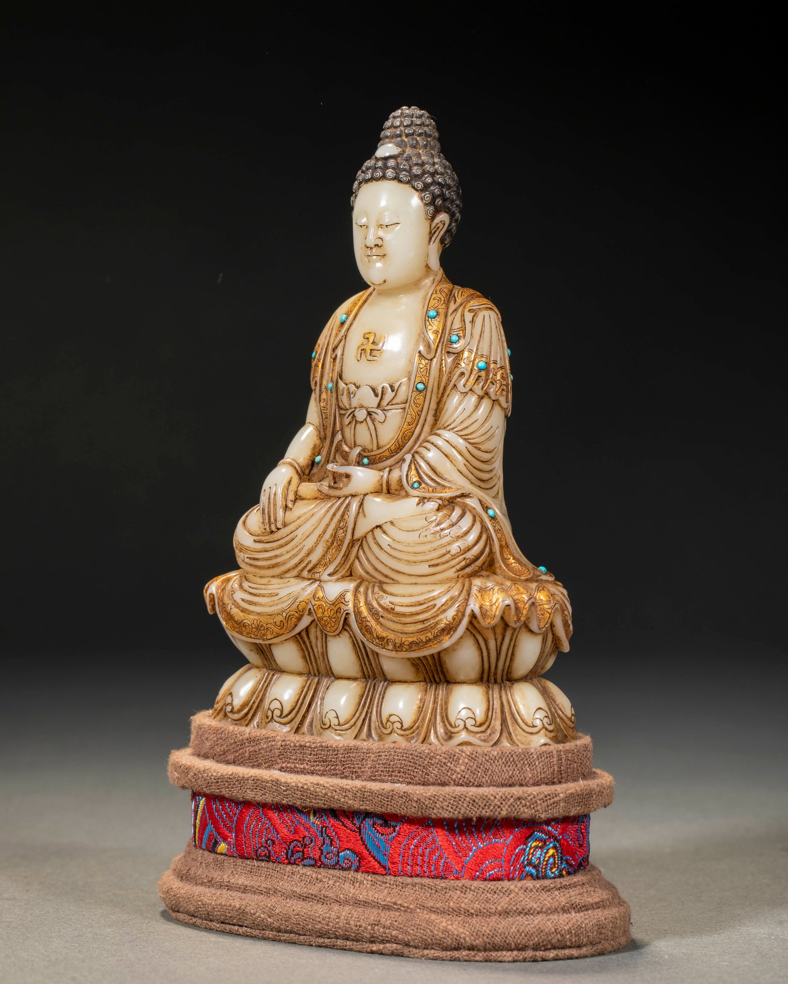 Qing Shoushan Stone Buddha Image - 4