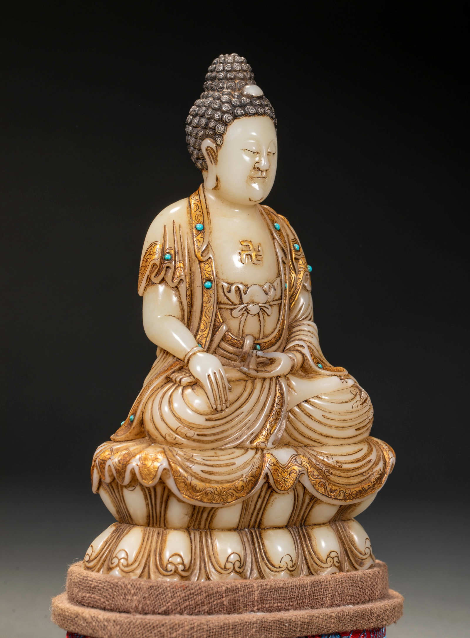 Qing Shoushan Stone Buddha Image - 6