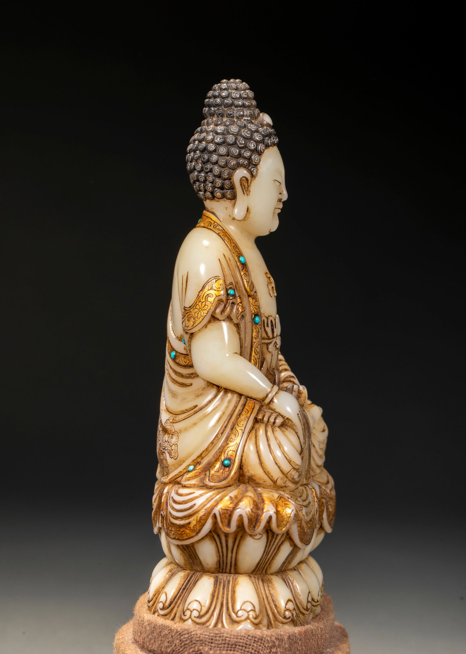 Qing Shoushan Stone Buddha Image - 7