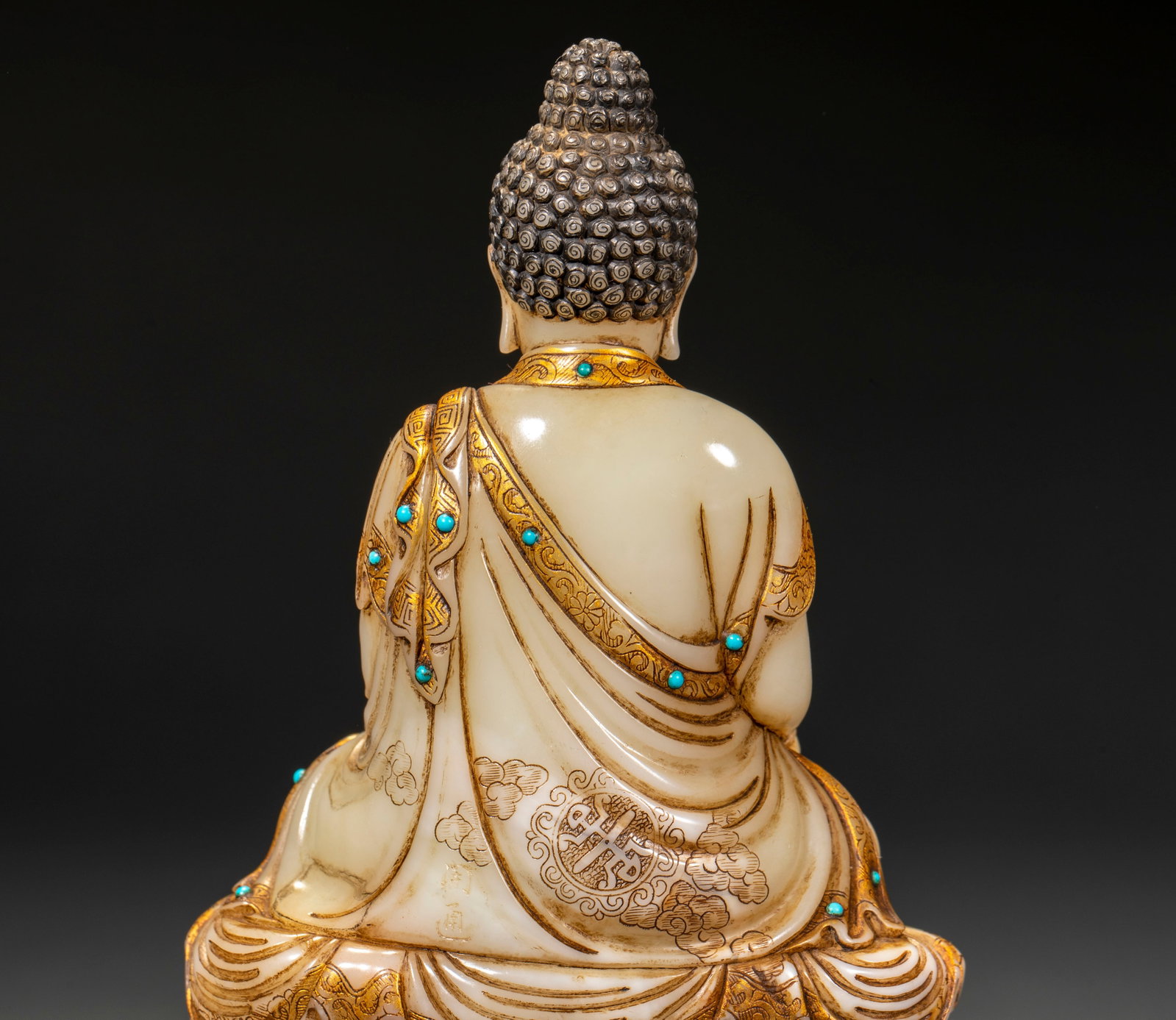 Qing Shoushan Stone Buddha Image - 9