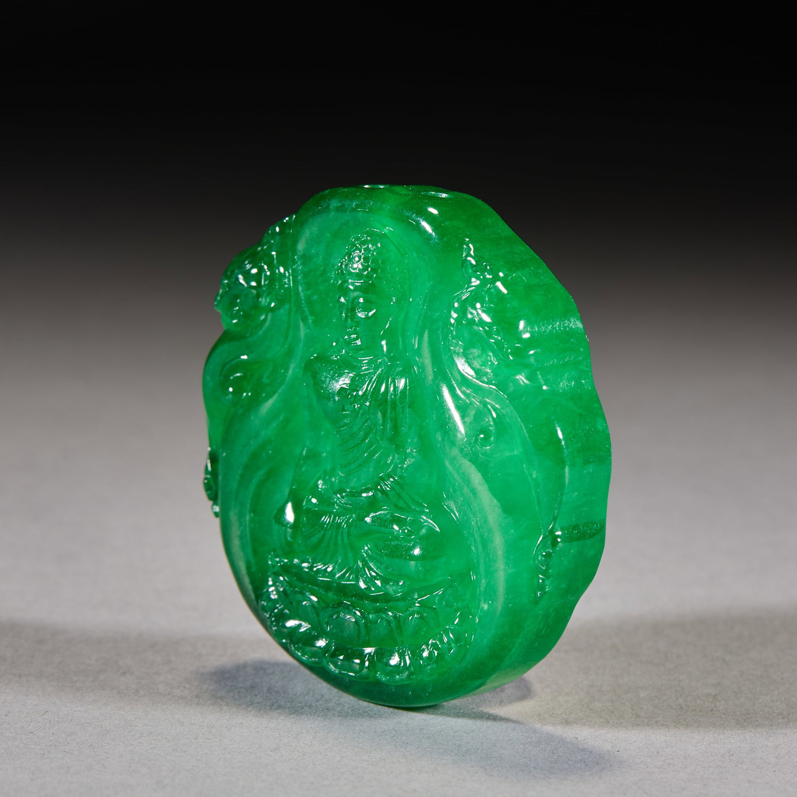 Jadeite Sakyamuni Plaque - 2