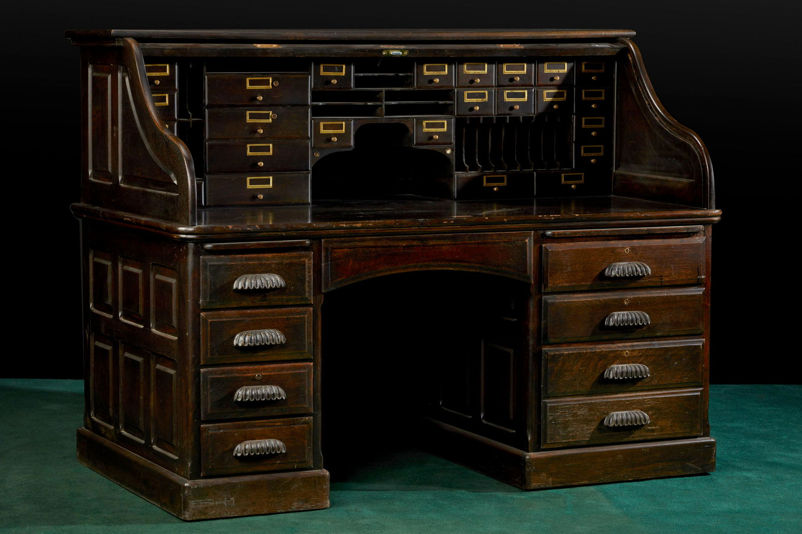 An American oak roll-top desk (1 of 7)