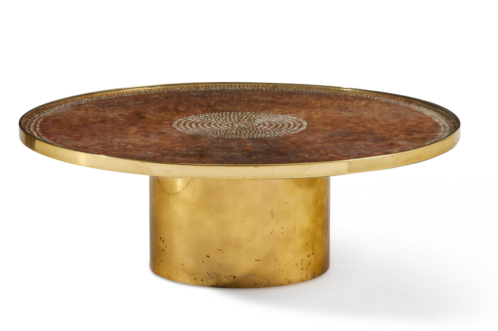 A brass and feather cocktail table (1 of 7)