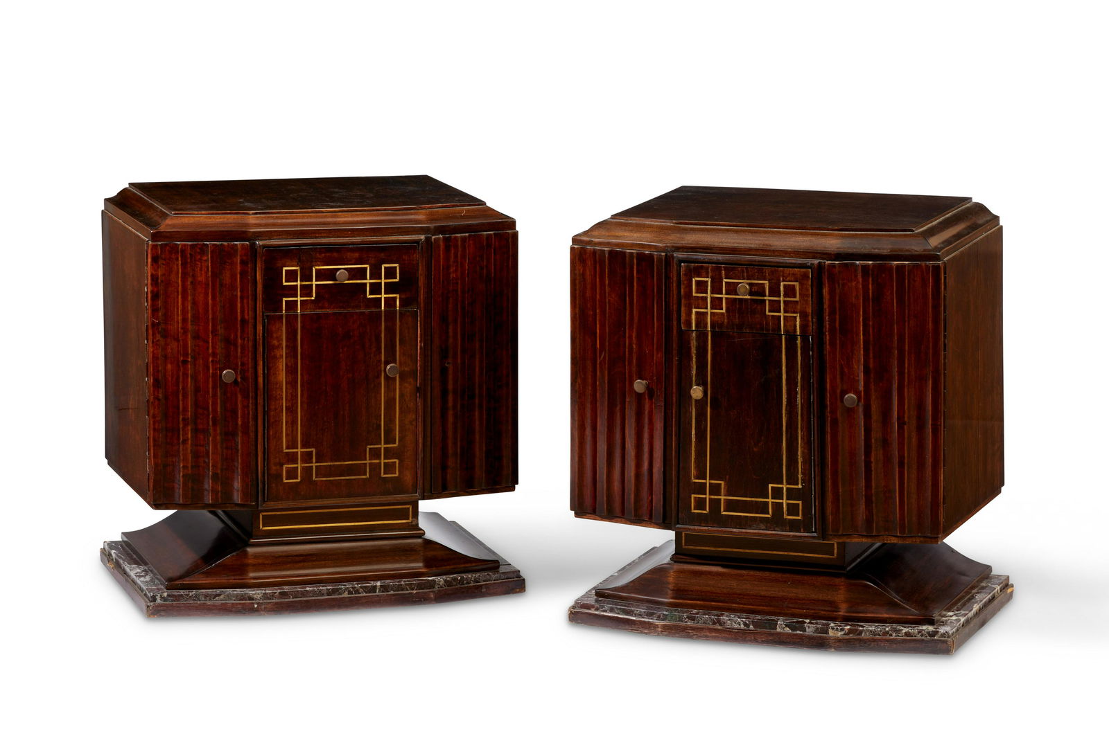 A pair of Continental Art Deco-style nightstands (1 of 4)