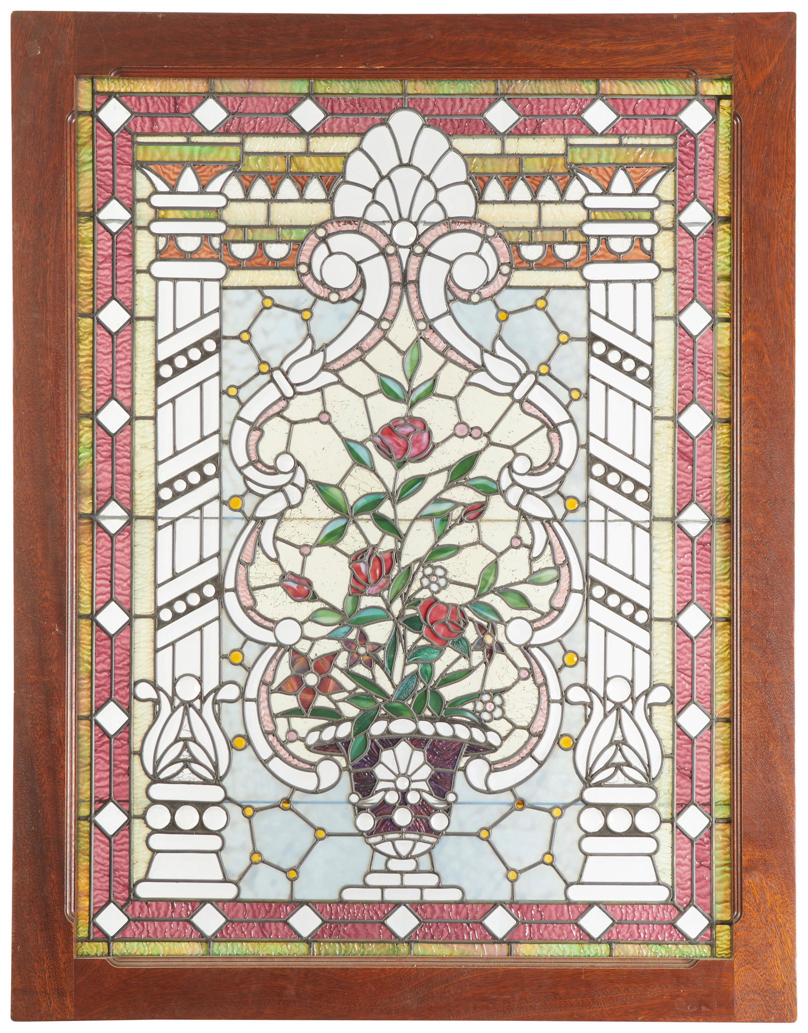 An American Victorian leaded glass window (1 of 3)
