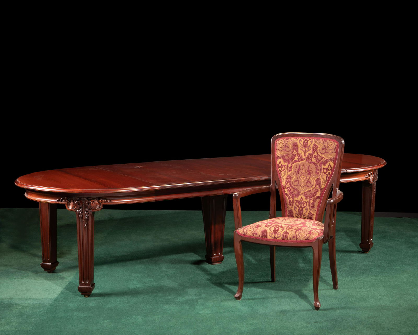 A Louis Majorelle-style French Art Nouveau dining set (1 of 9)