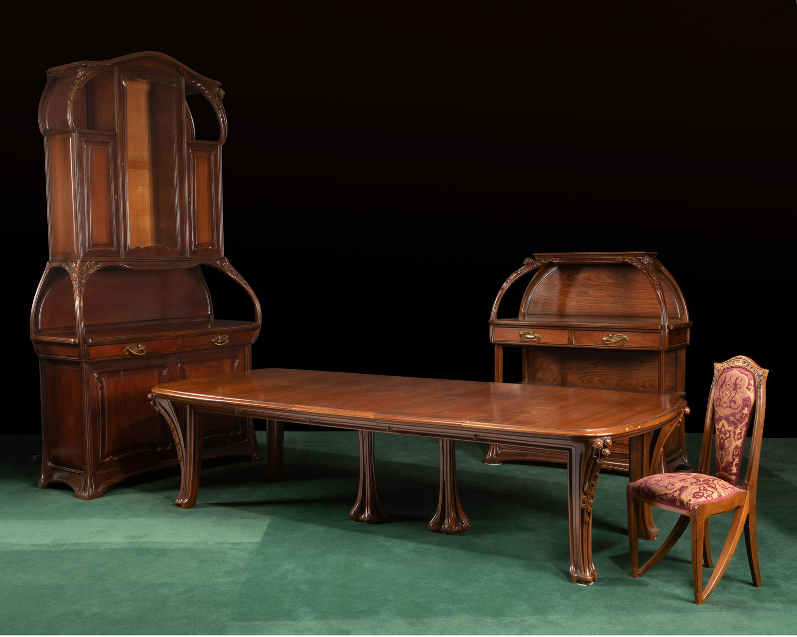A Louis Majorelle-style French Art Nouveau dining set (1 of 14)