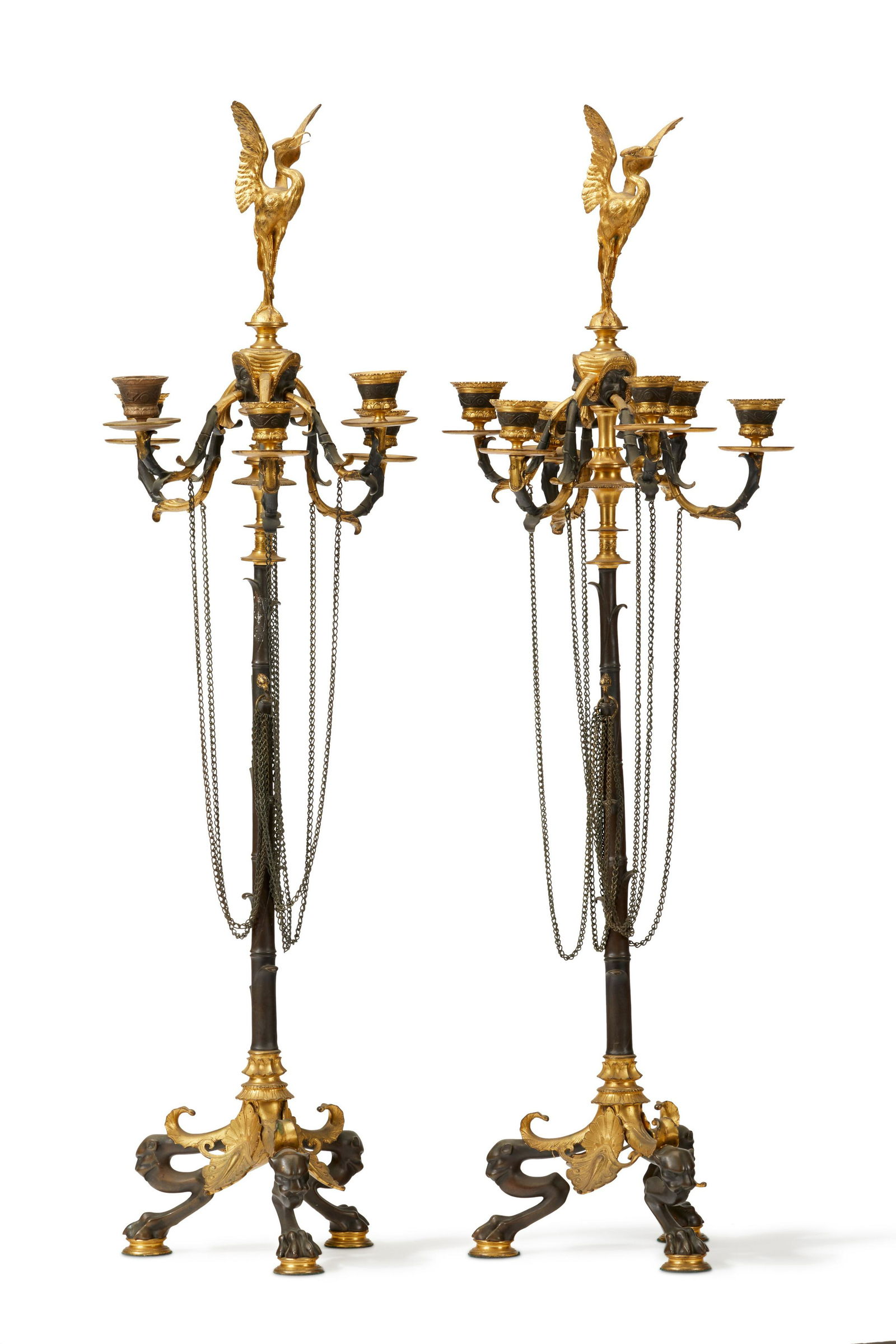 A pair of American Empire Revival candelabras (1 of 9)