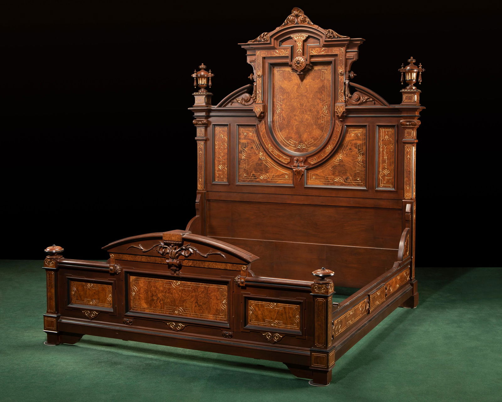 An American Victorian Renaissance Revival Bed (1 of 6)