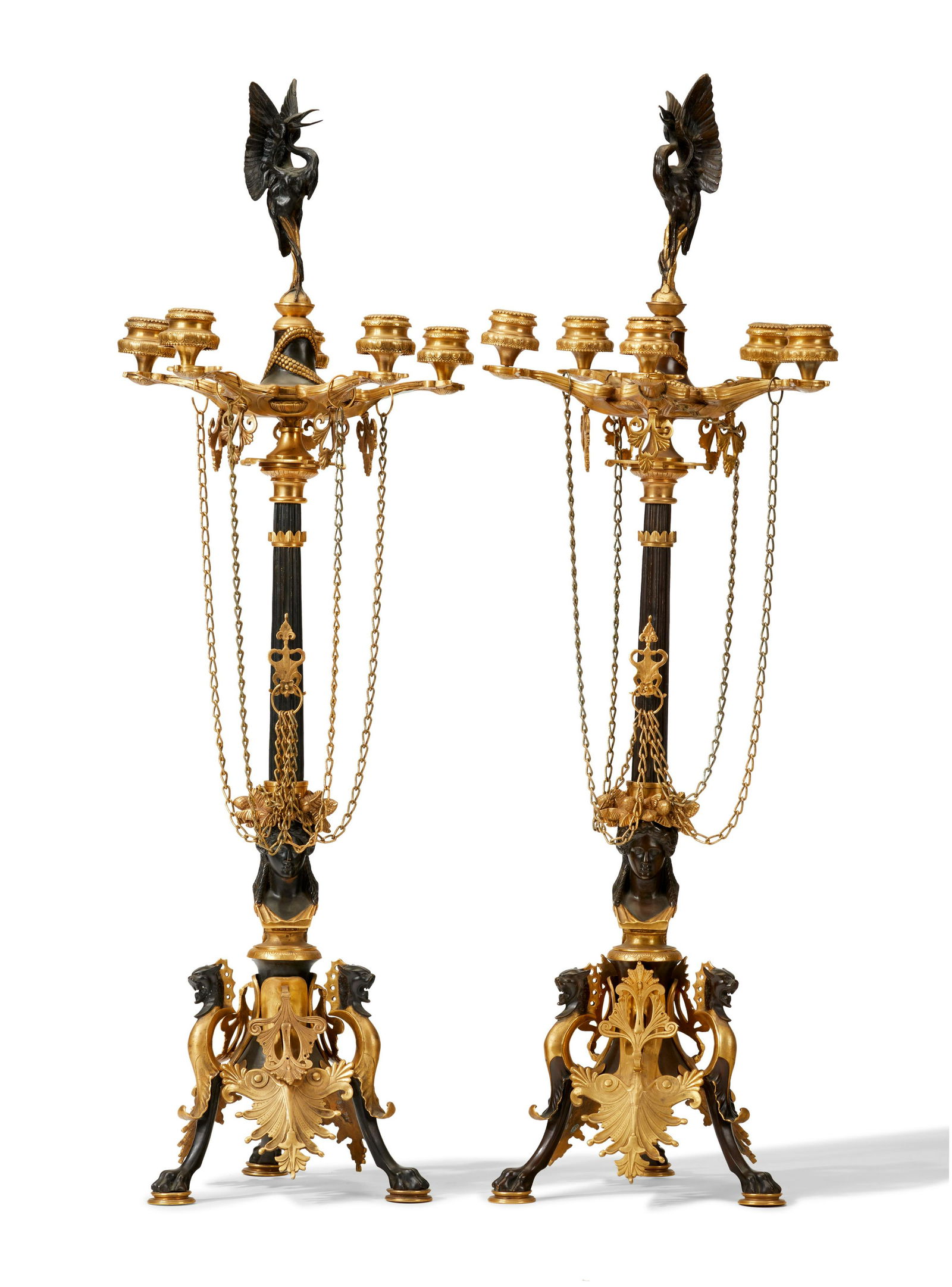 A pair of American Empire Revival candelabras (1 of 6)