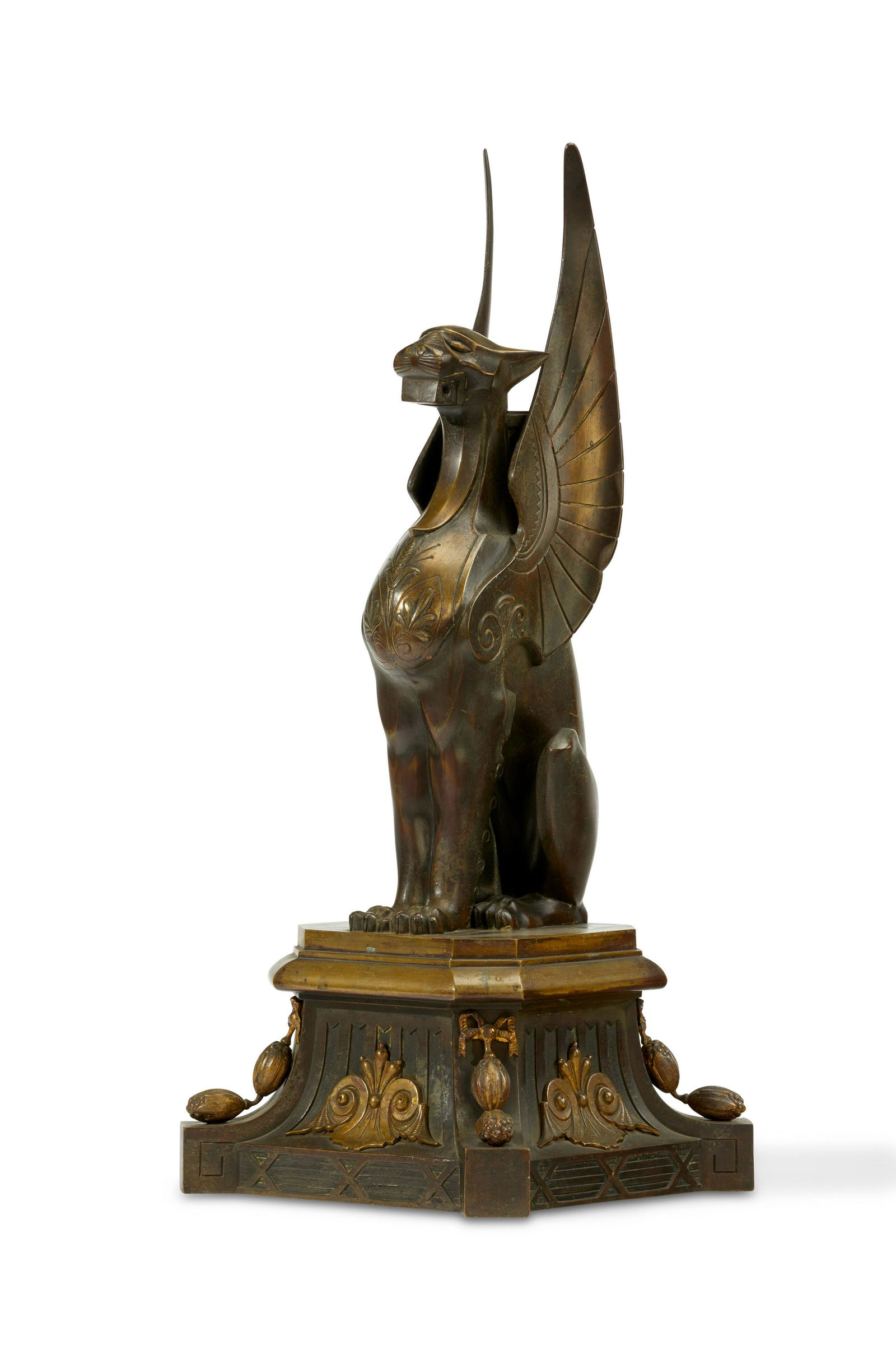 A bronze winged lion lamp base (1 of 6)