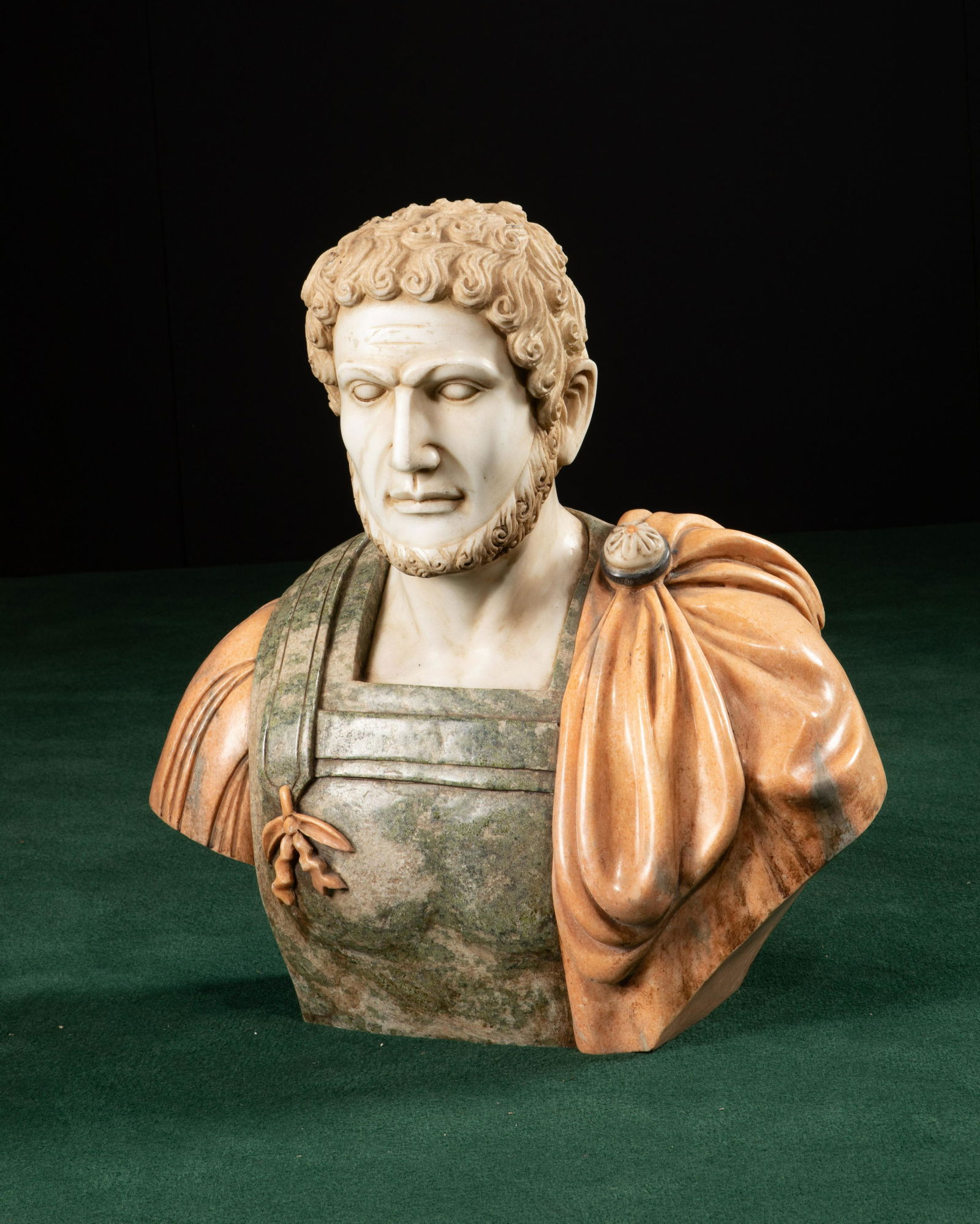 A carved marble bust of Caesar (1 of 3)