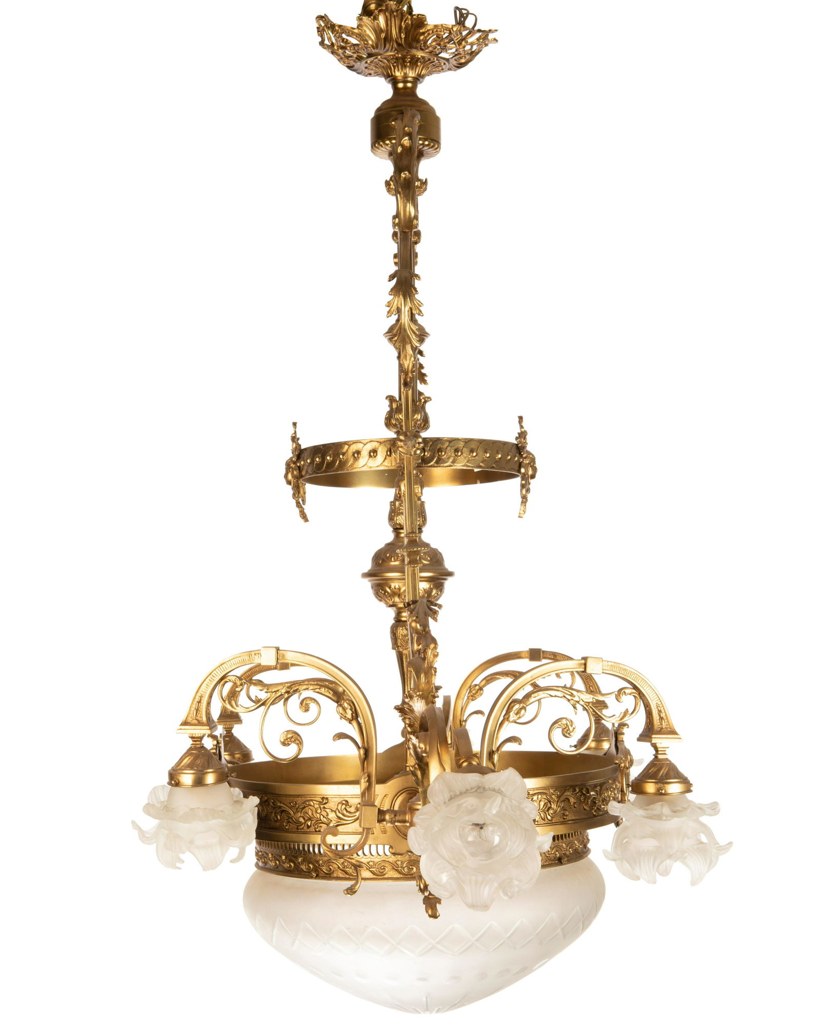 An American Victorian bronze chandelier (1 of 3)