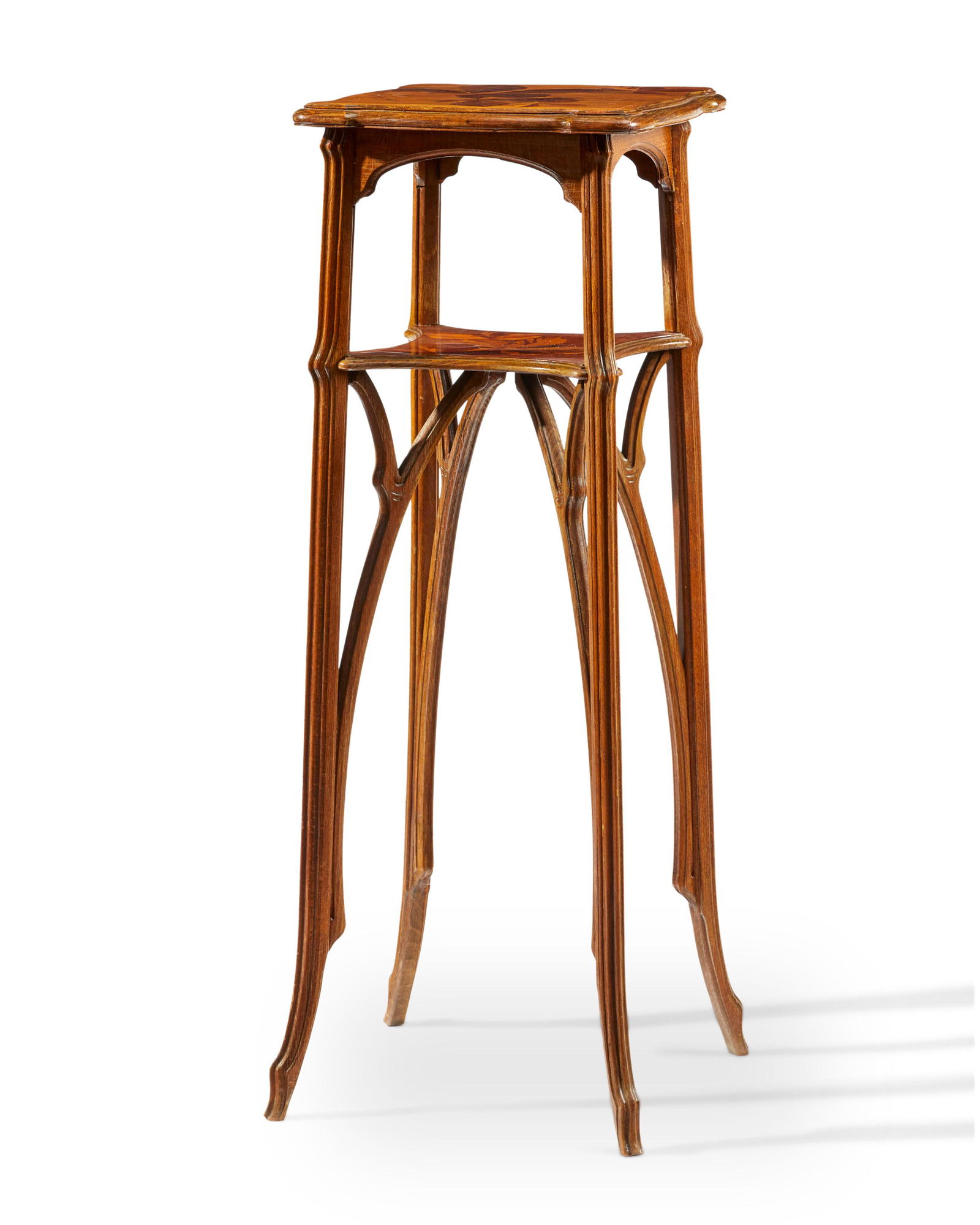 A GallE tiered marquetry plant stand (1 of 4)