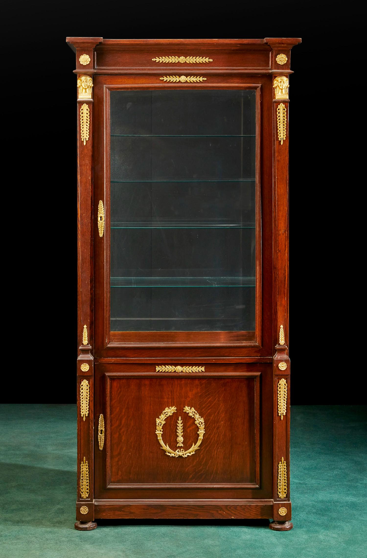 An Egyptian Revival vitrine cabinet (1 of 6)