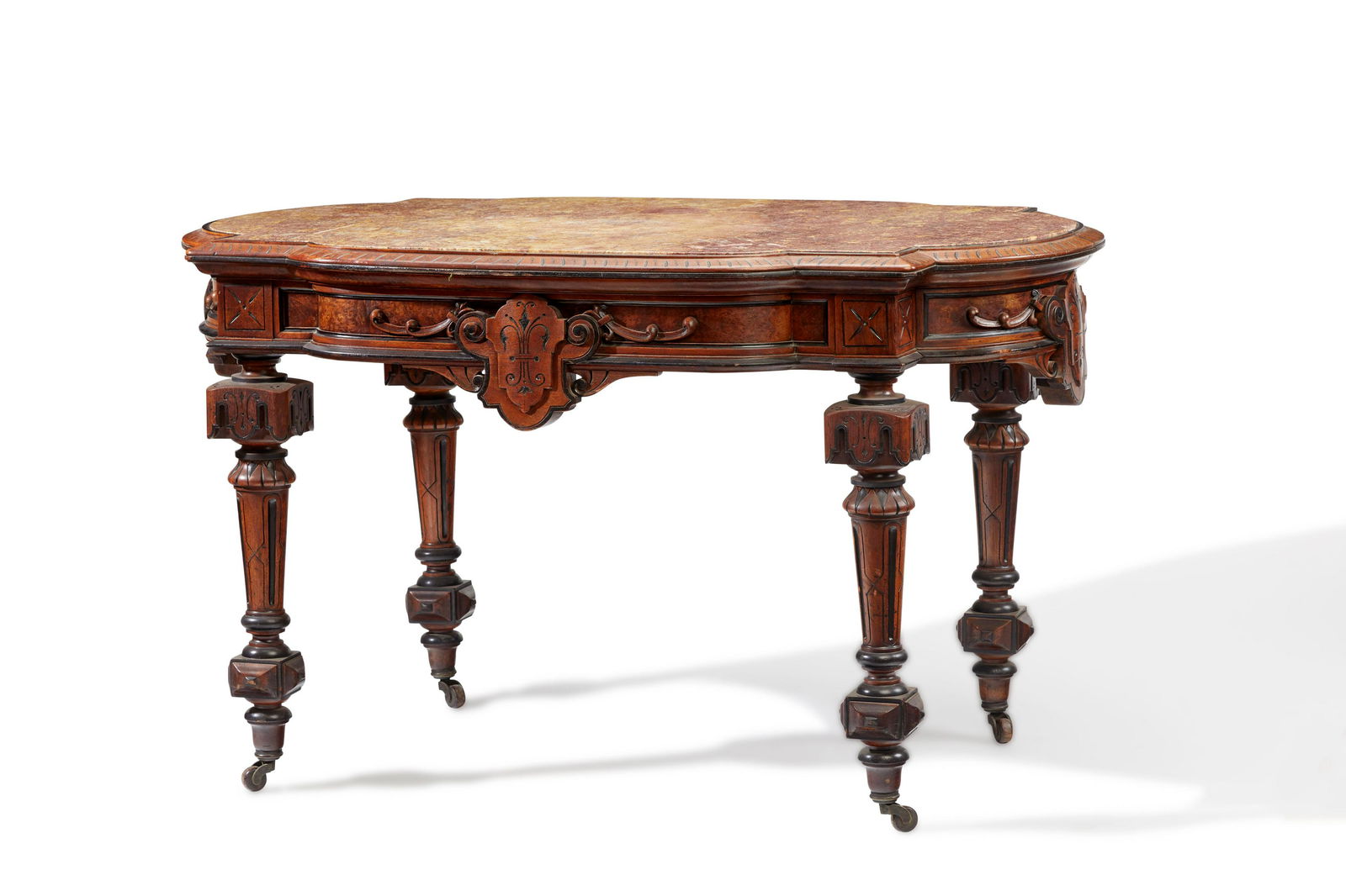 An Eastlake Victorian marble-top table (1 of 3)
