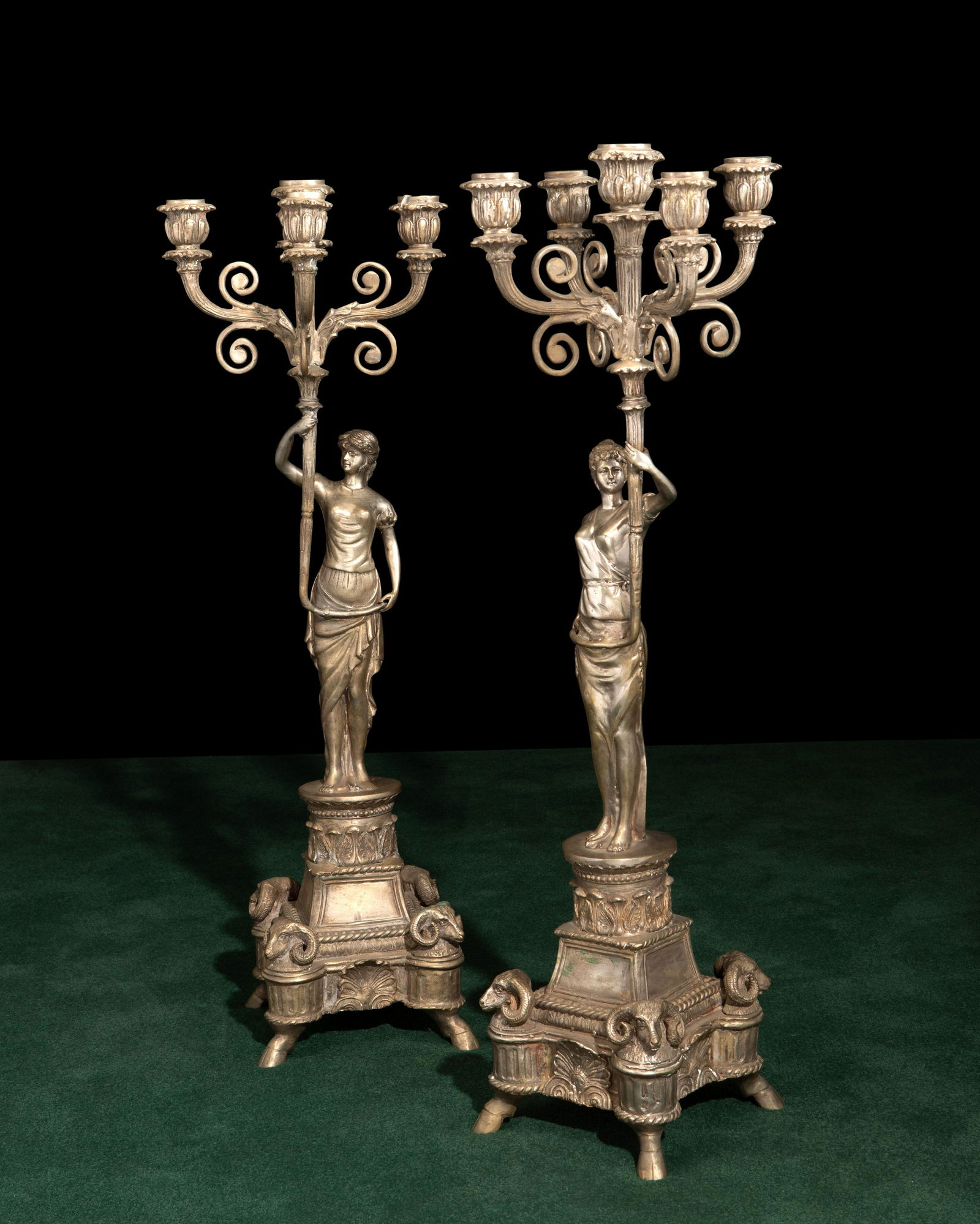 A pair of Empire-style figural candelabra (1 of 5)