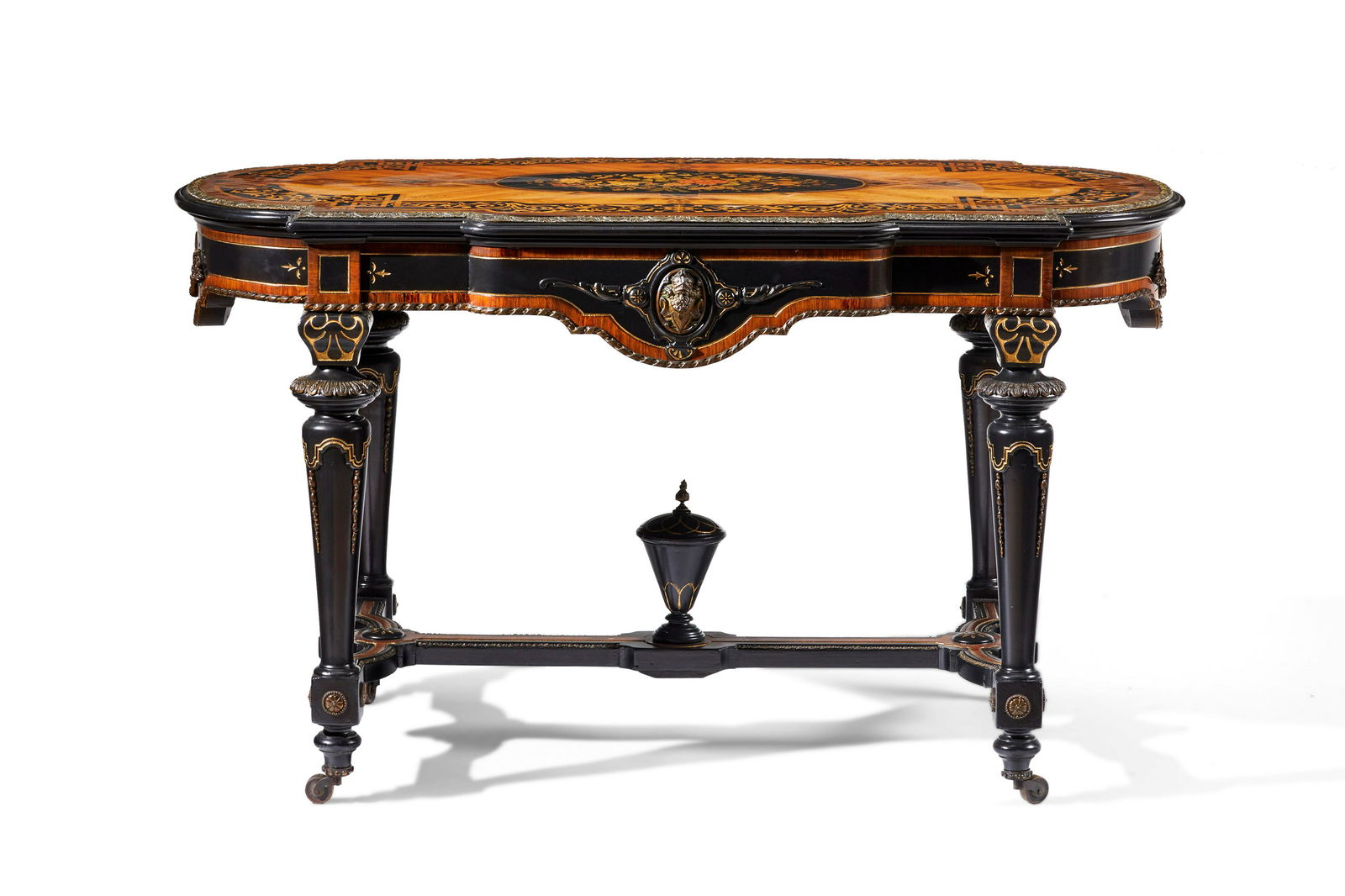 An Italian Renaissance Revival library table (1 of 8)
