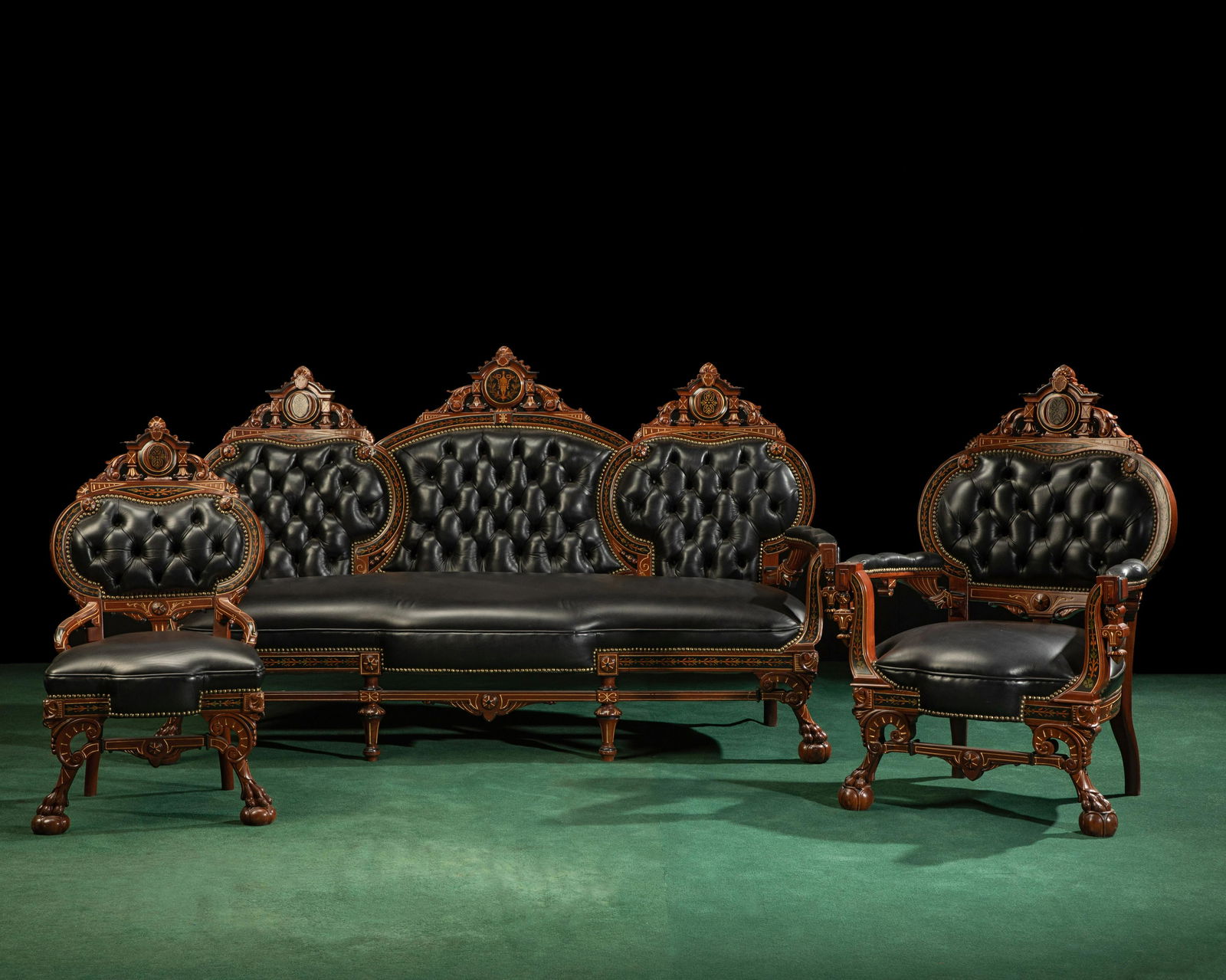 A Victorian Renaissance Revival parlor suite (1 of 3)