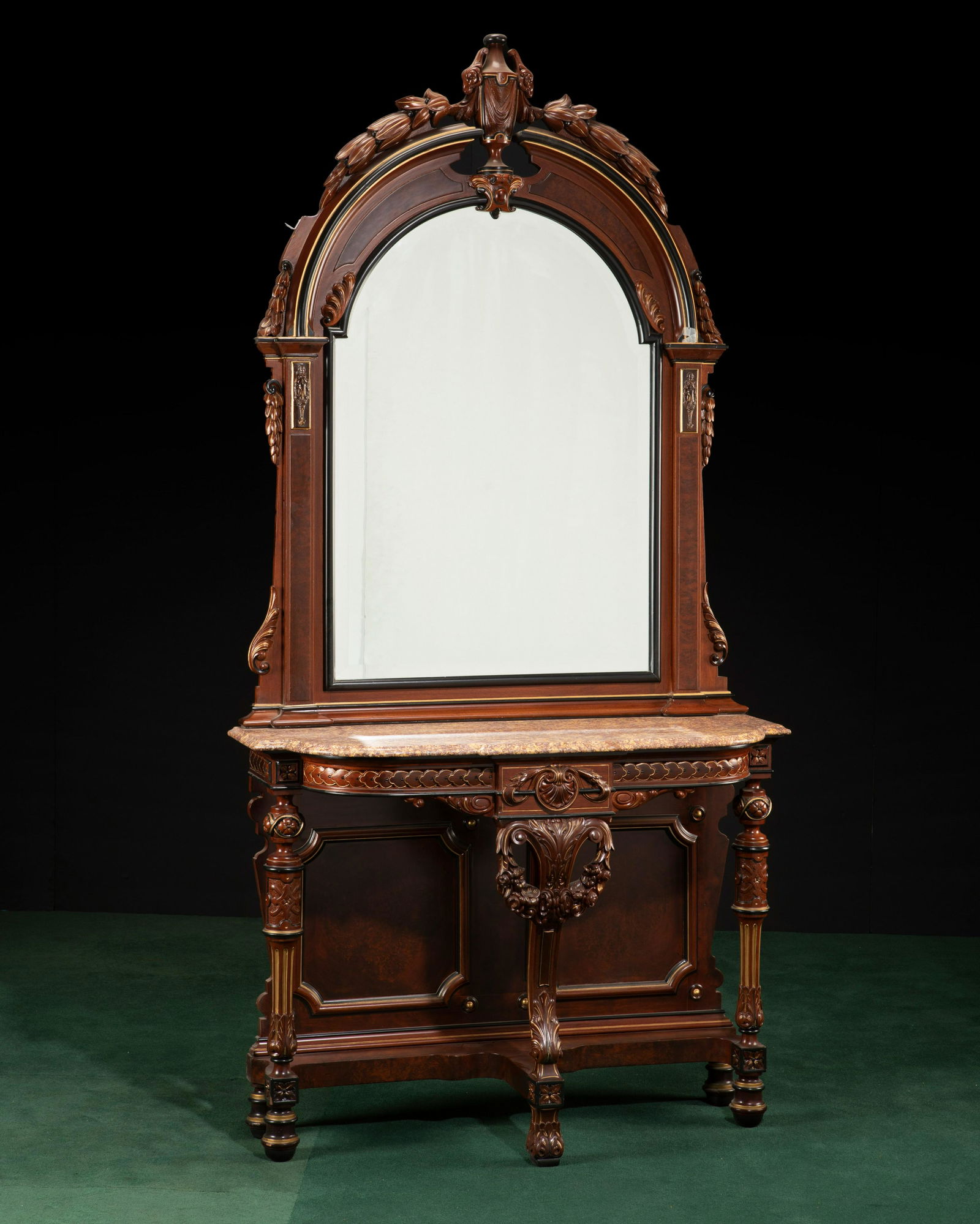 An American Victorian Renaissance Revival console table and mirror (1 of 5)
