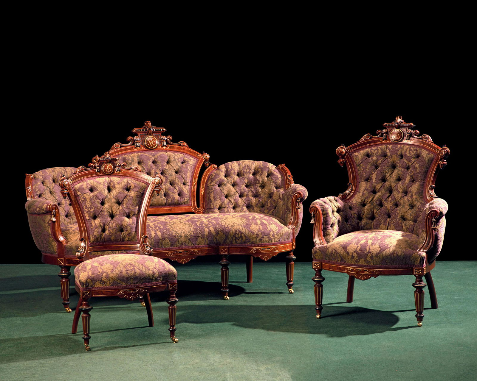 An American Victorian Renaissance Revival parlor set (1 of 5)