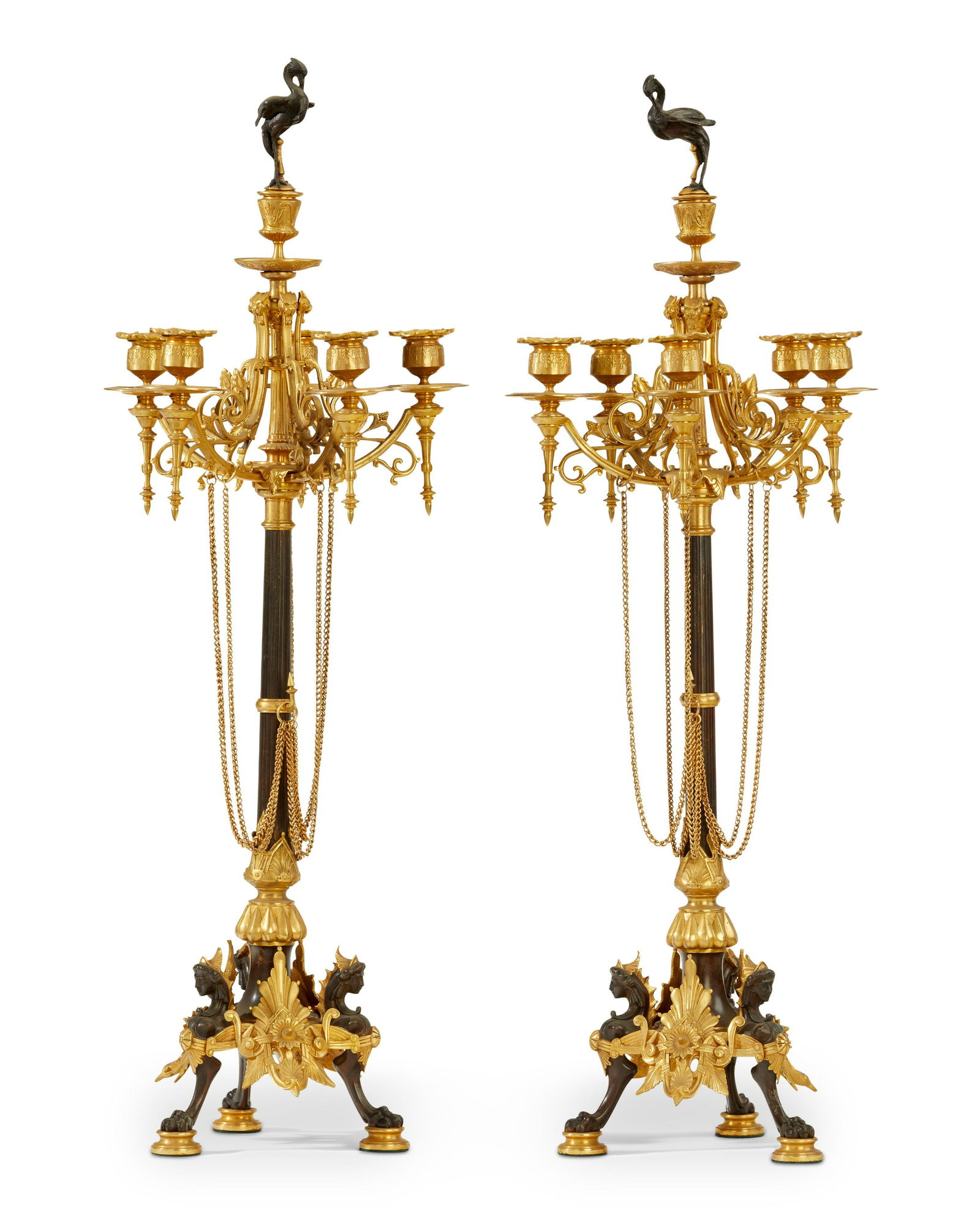 A pair of Empire Revival candelabra (1 of 5)