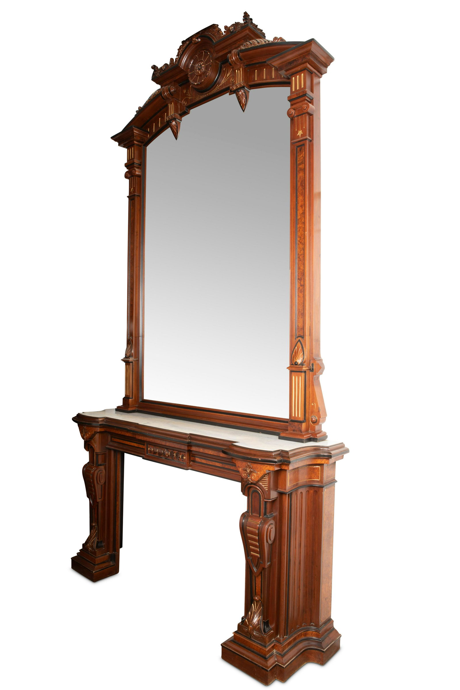 A Victorian Renaissance Revival mantel and pier mirror (1 of 6)
