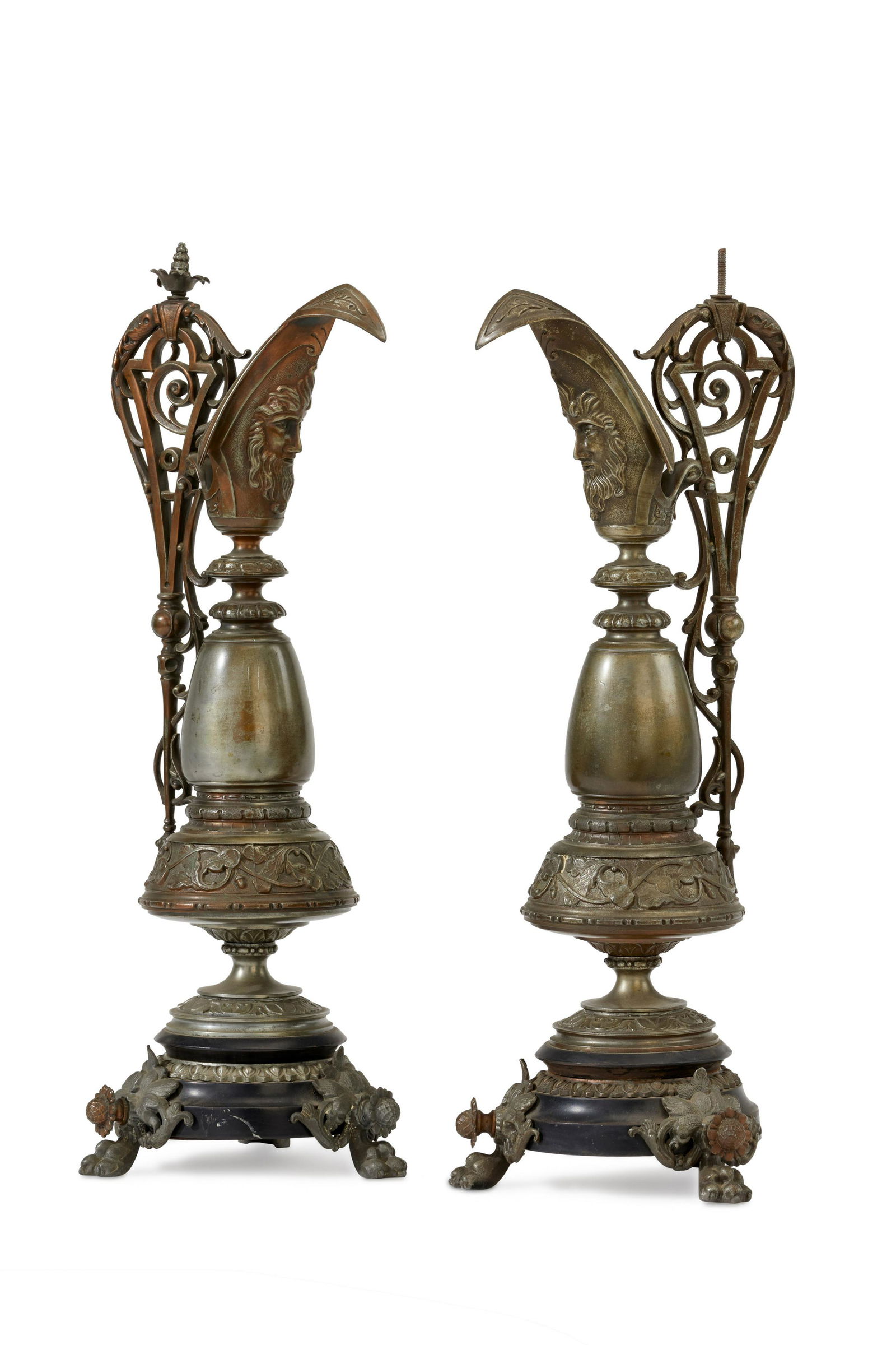 A pair of Victorian metal ewers (1 of 7)