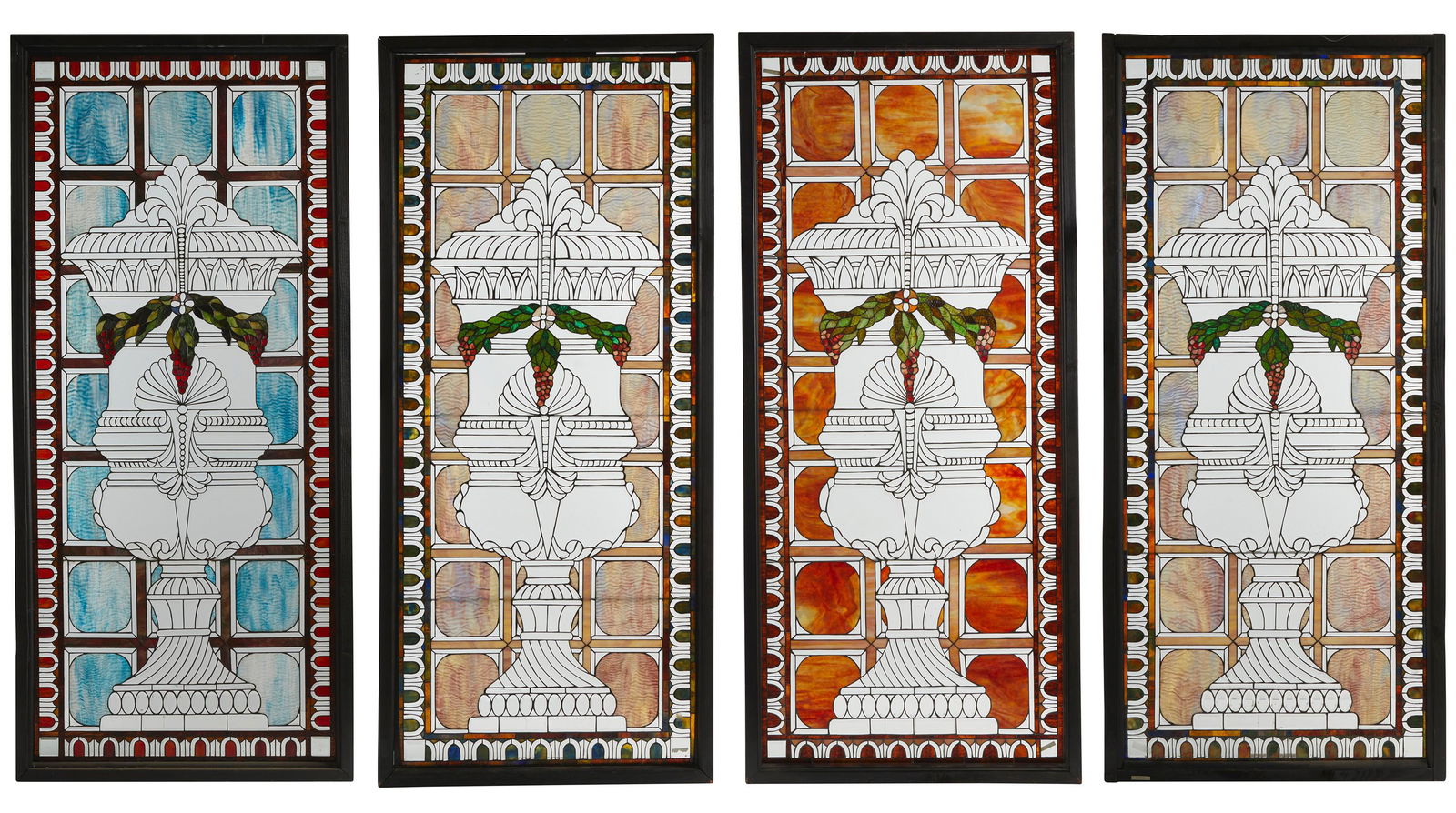 A set of American Victorian leaded glass windows (1 of 14)