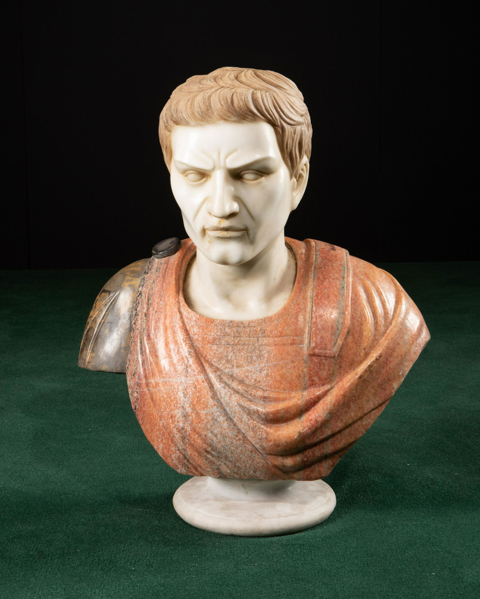 A carved marble bust of Caesar (1 of 3)