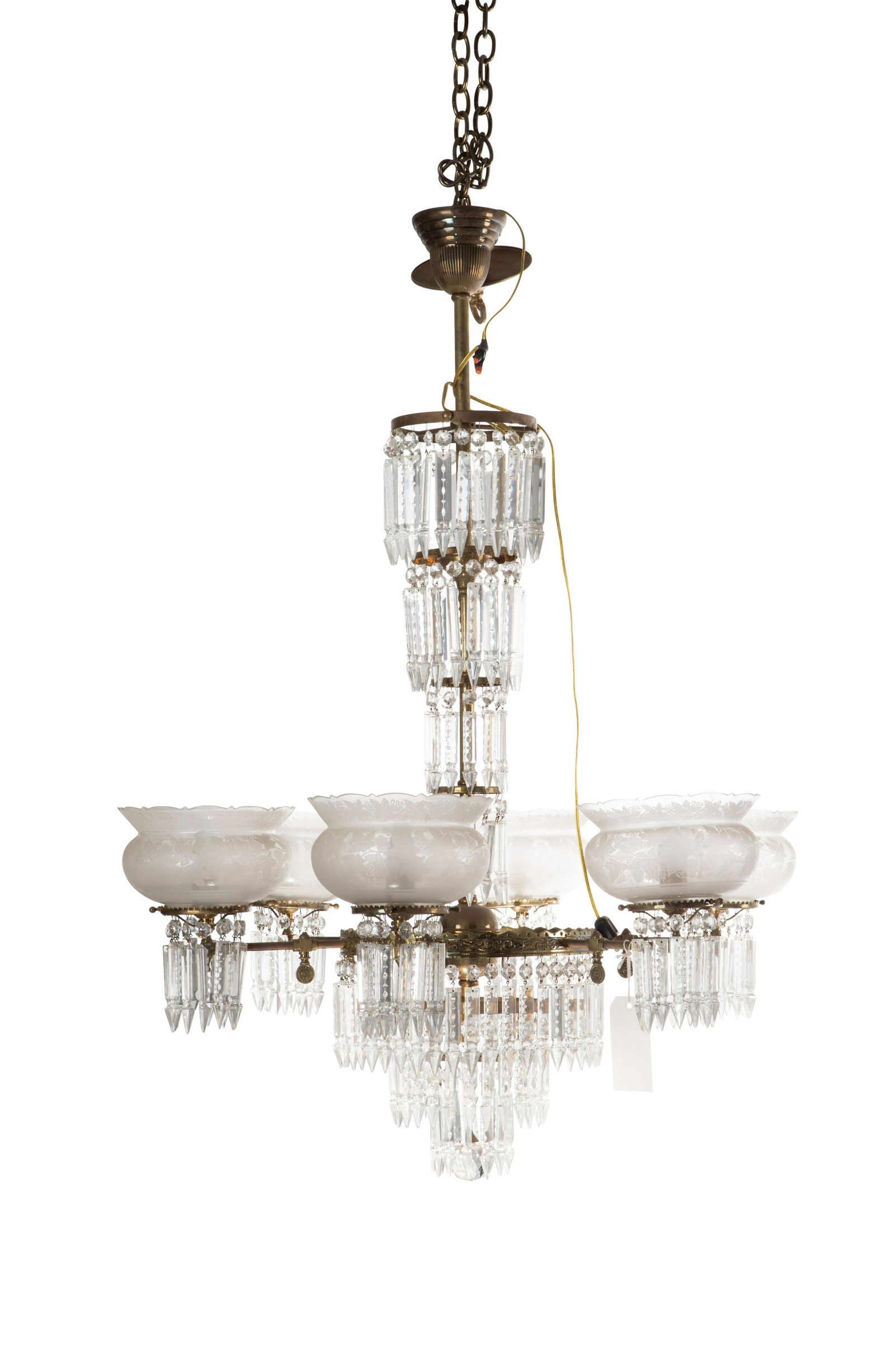 An American Victorian crystal chandelier (1 of 2)