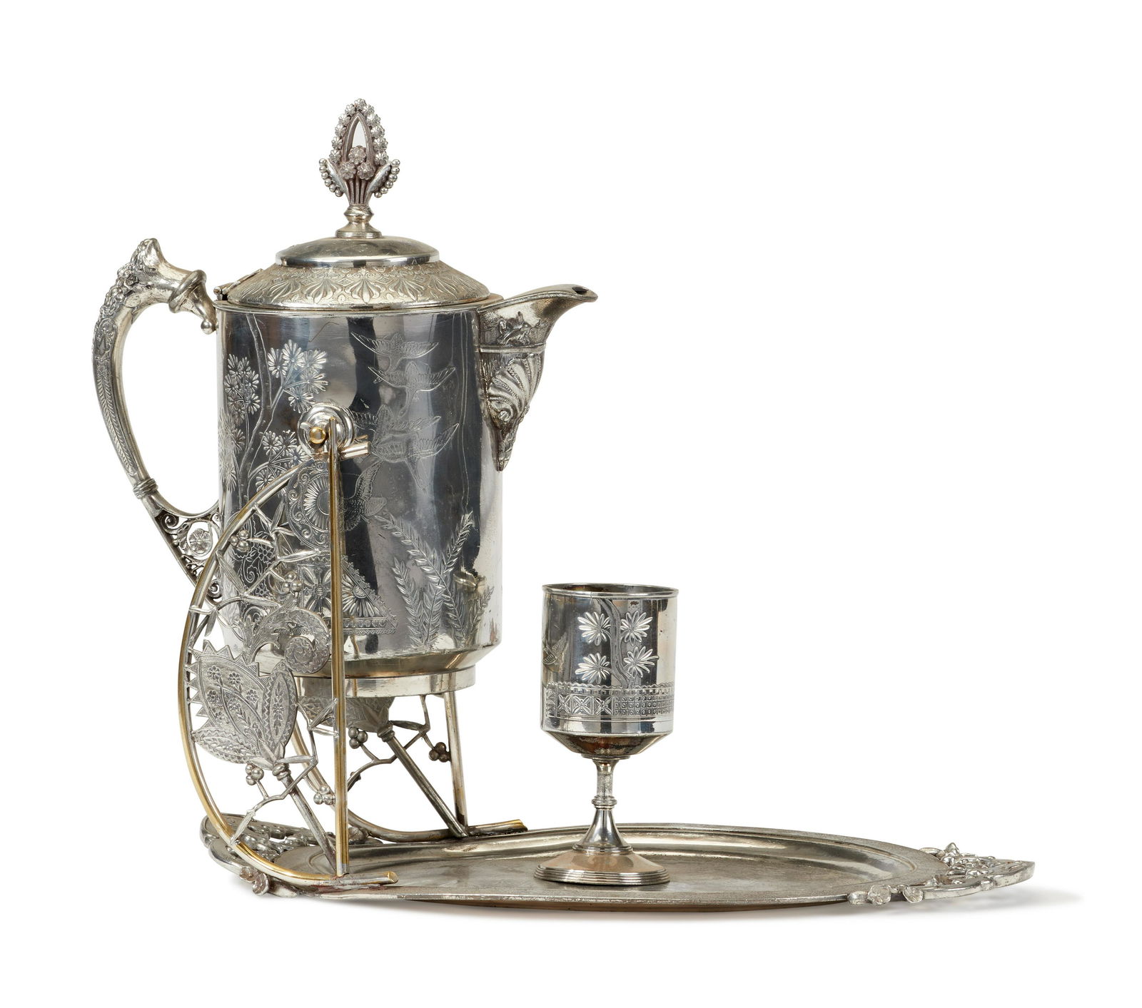 A Victorian Rogers & Brothers silver plate tipping server (1 of 6)